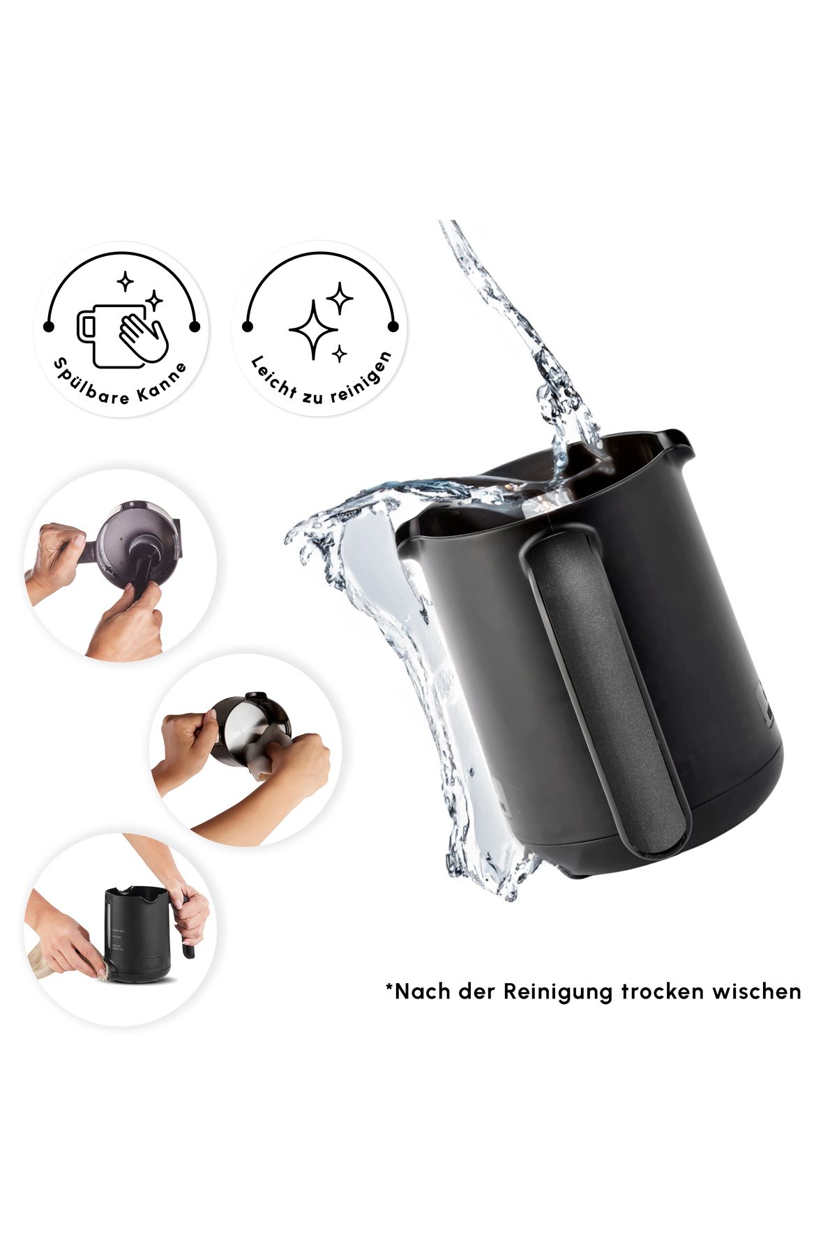 Karaca-Hatır Hups Türkische Kaffeemaschine, Anthrazit, Milcherhitzungsmaschine, 535 W, Mokkamaschine 9