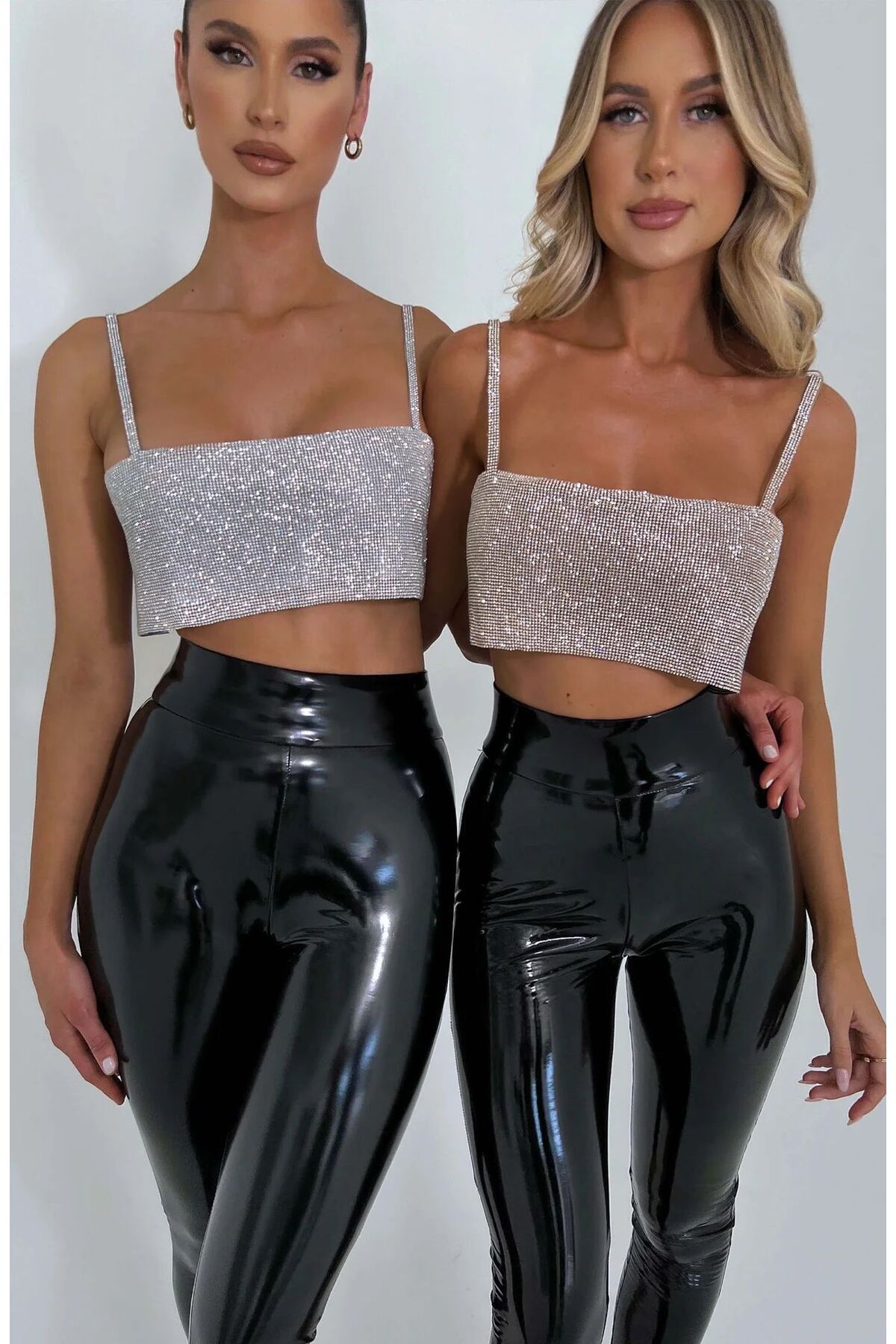 WAY OF LOVE-WOMEN'S SILVERY BACK DECOLTED CROP 3