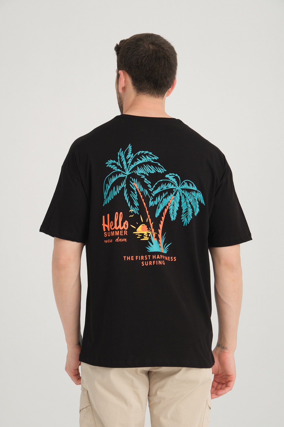 وایز تی‌شرت مردانه طرح دار سایز بزرگ طرح 100% پنبه