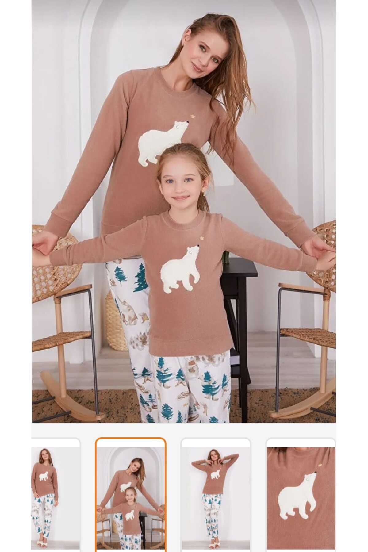 Arnetta-MOTHER GIRL TOP FLEECE BOTTOM COMBED PYJAMAS SET [PRICES RELIVE TO THE SELECTED SIZE] 1