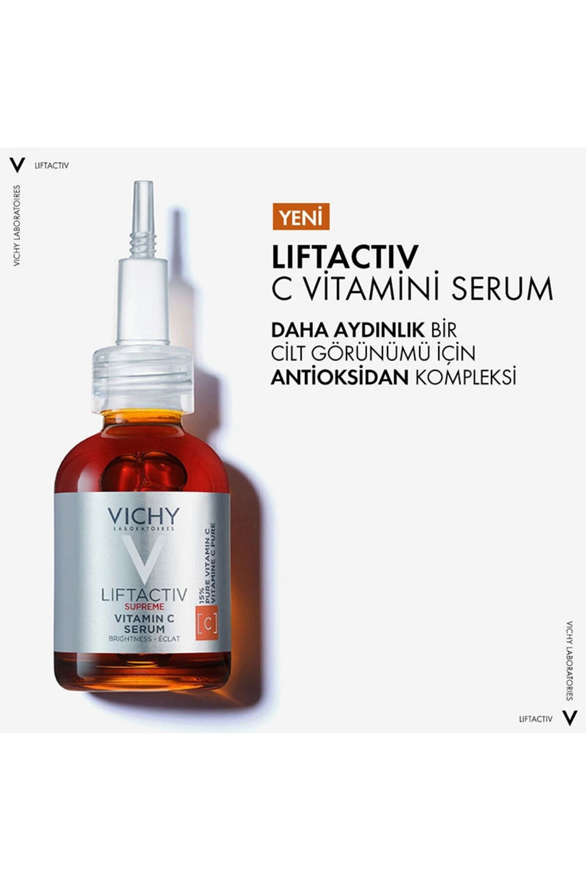 Vichy سرم روشن‌کننده خطوط نازک با 15% ویتامین C خالص لیفت‌اکتیو 20 میلی‌لیتر