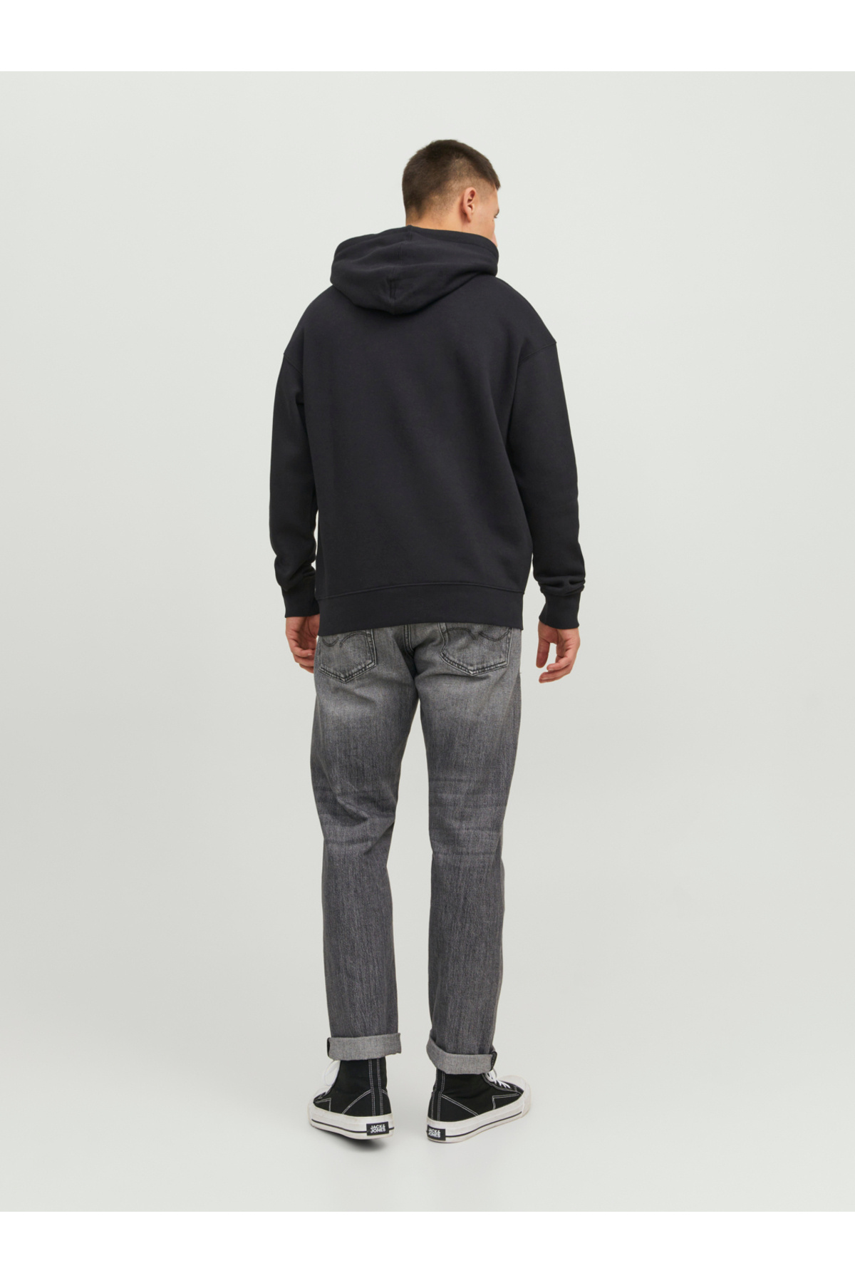 سویشرت مردانه مشکی جک اند جونز | 12233972 - BS اورجینال - تصویر 3