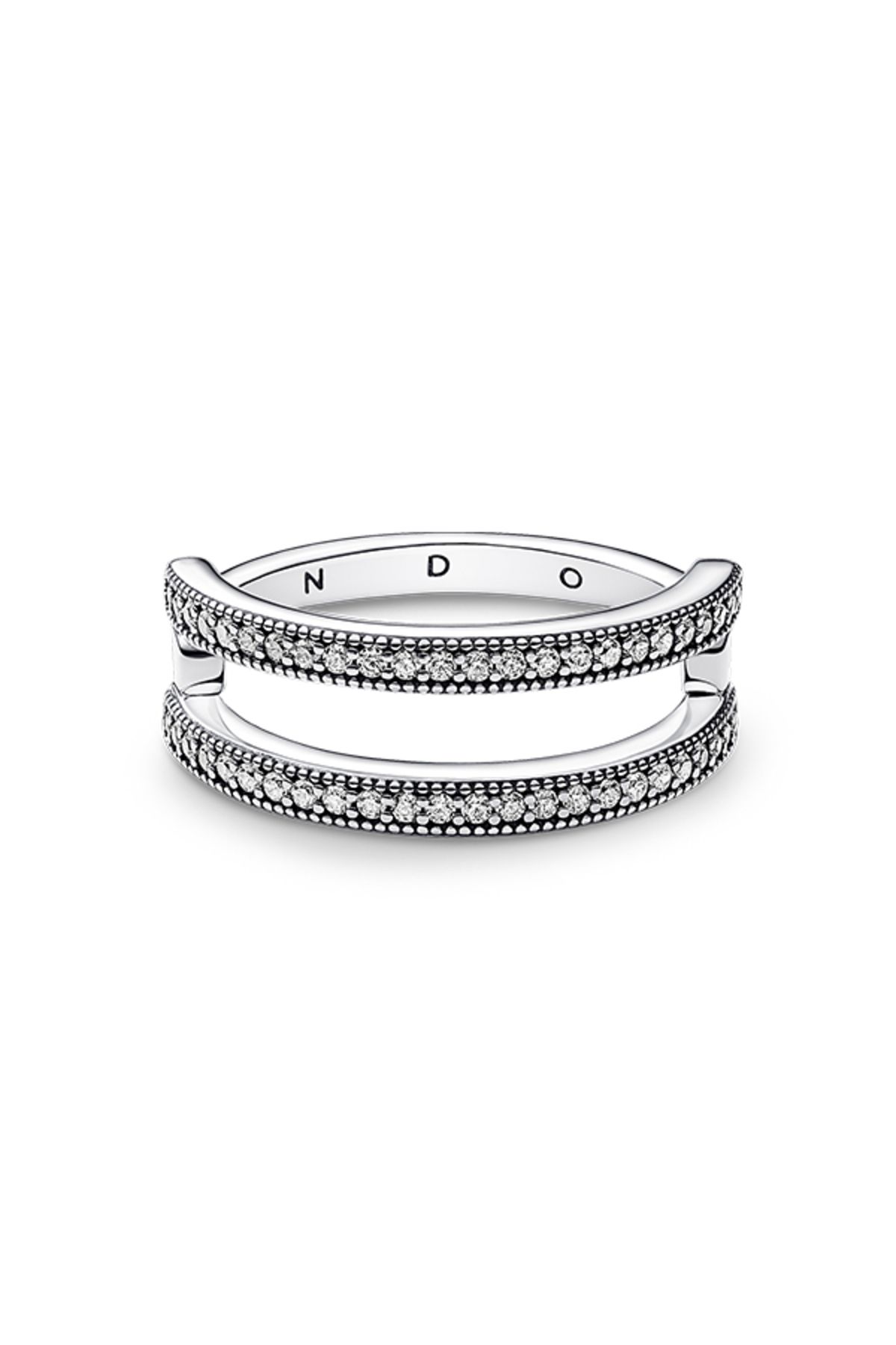 Pandora triple deals band pave ring