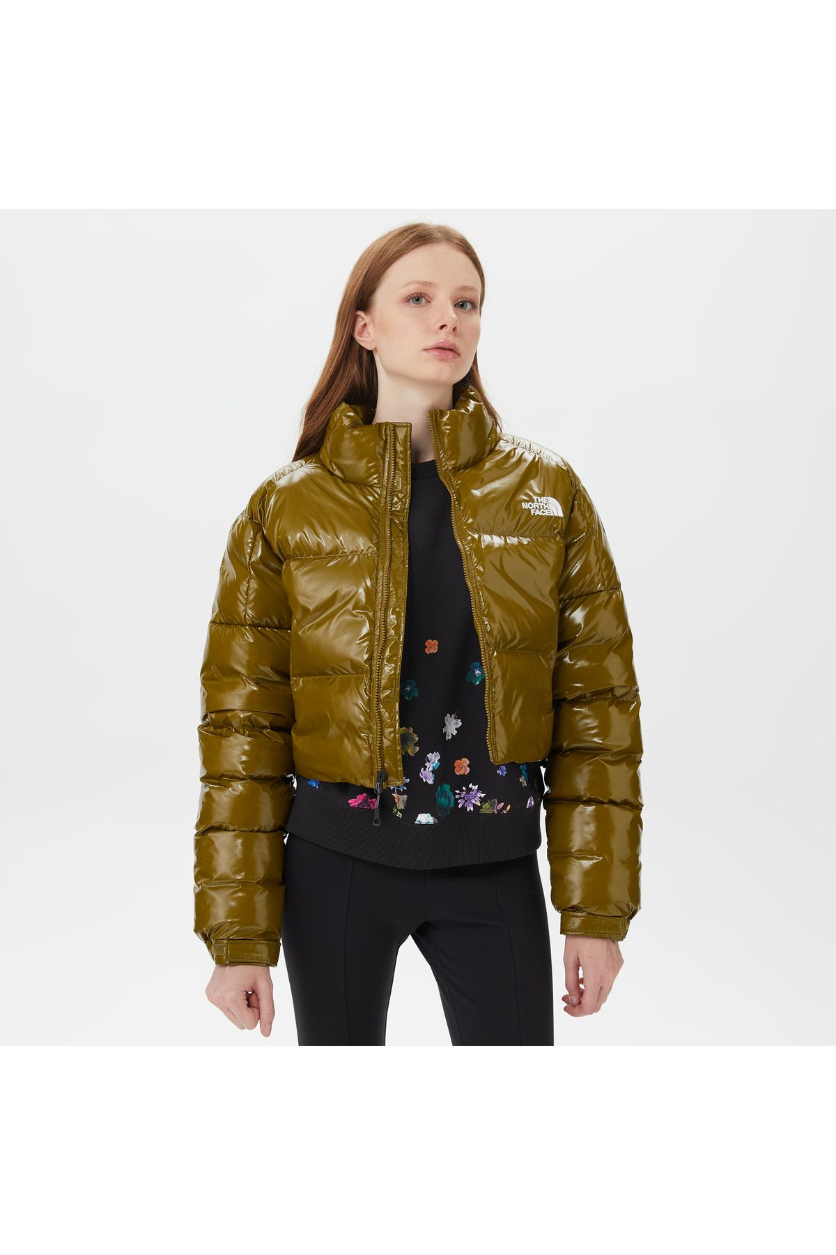North face gold puffer jacket best sale