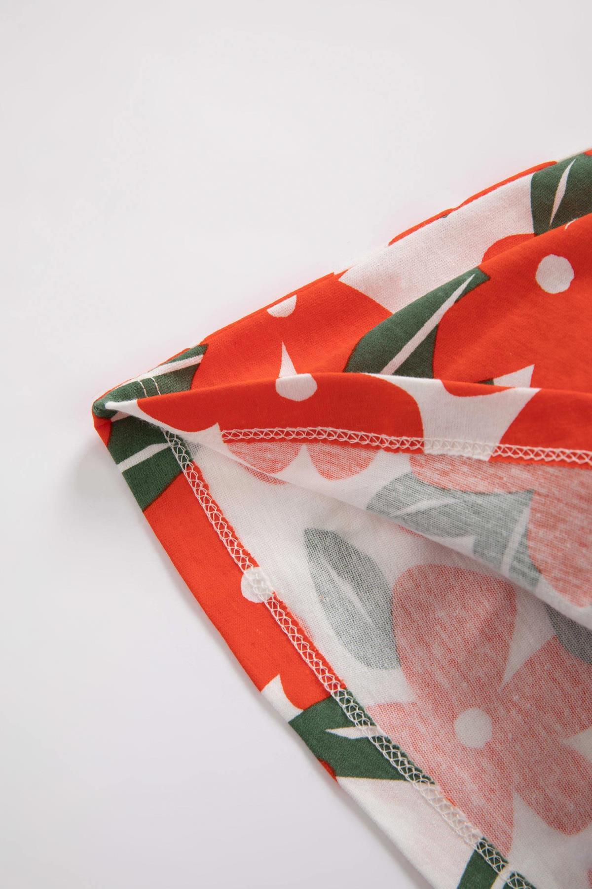 لباس مجلسی دخترانه نارنجی دفکتوDefacto | A0165A523SM اورجینال - تصویر 6