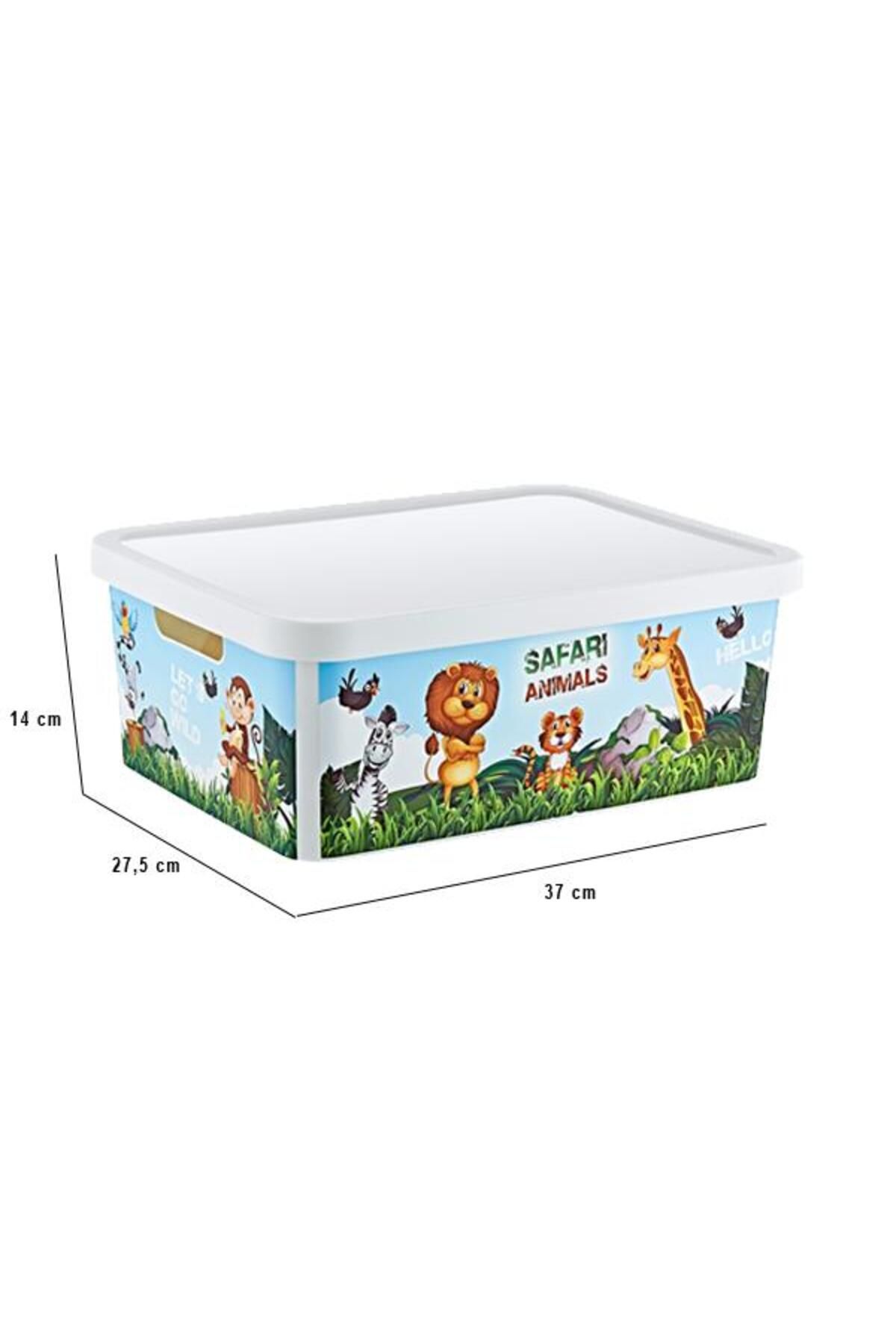 Smartware-Stafi Patterned Box with Lid Set of 3 SAFARI 3