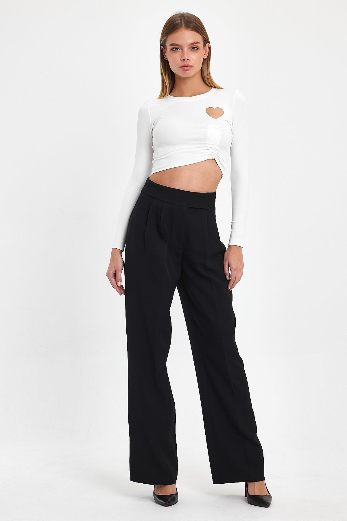 Ceylen-Women's Velcro Waist Palazzo Pants 8