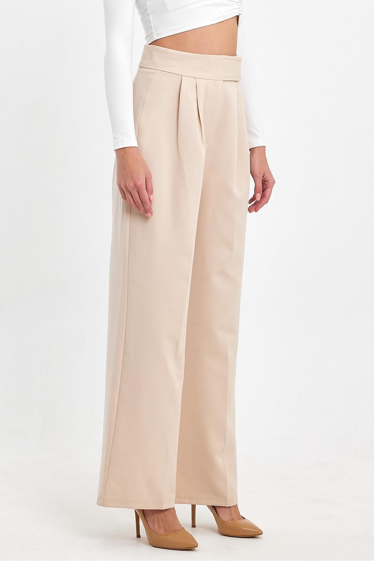 Ceylen-Women's Velcro Waist Palazzo Pants 2