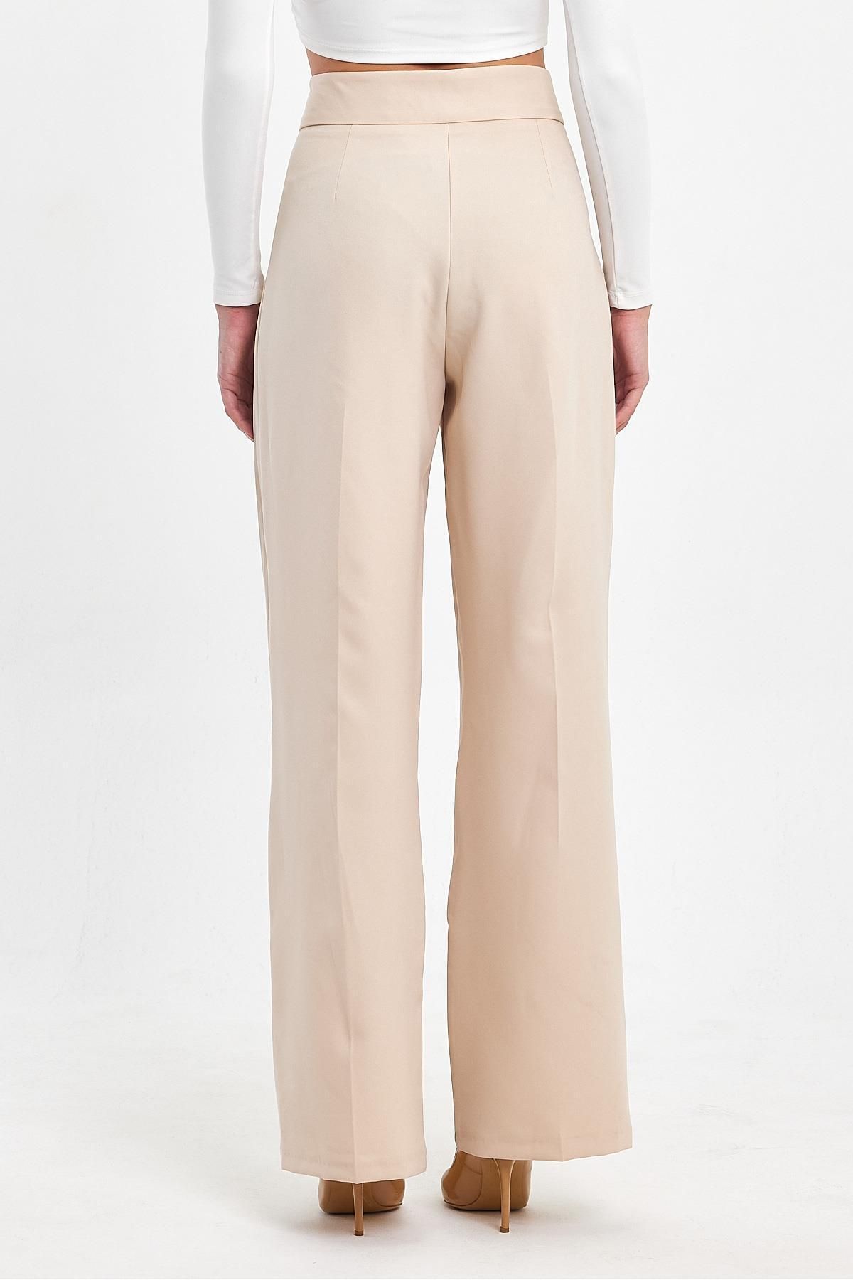 Ceylen-Women's Velcro Waist Palazzo Pants 7
