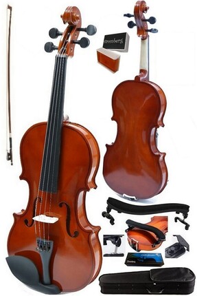Stromberg Tam Boy Parlak Keman - 4/4 Yetişkin Kemanı Yastık Hediyeli