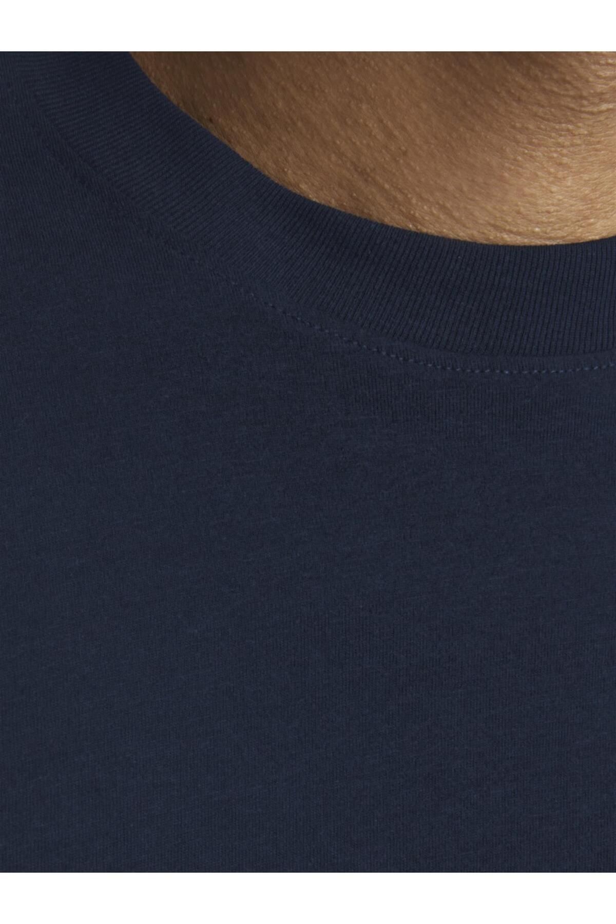 تی شرت آبی مردانه Jack Jones خدمه Neck Basic 12185628 Jack & Jones
