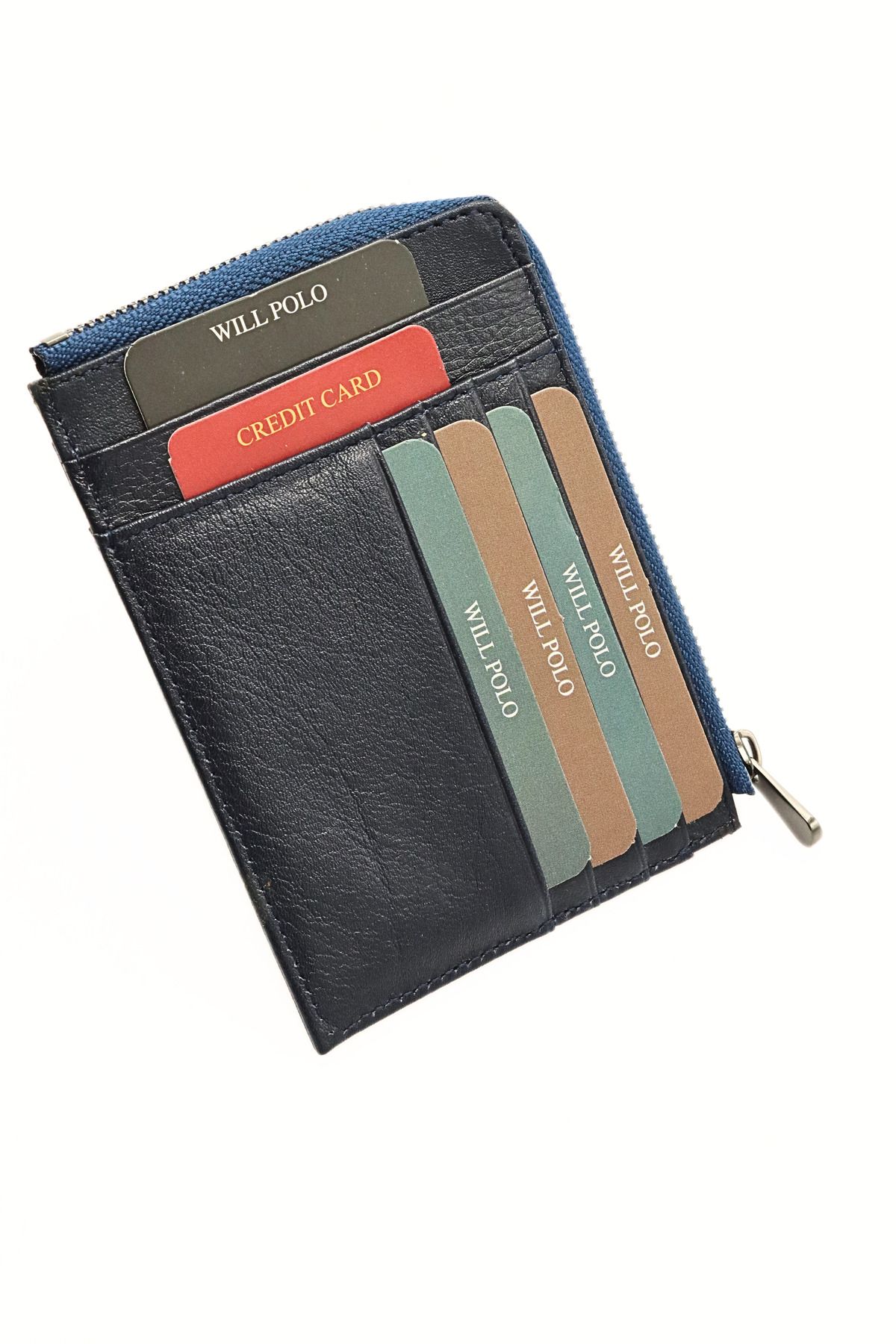 willpolo-Large Size Genuine Leather Women's Wallet - Card Holder, Zipper Compartment 4