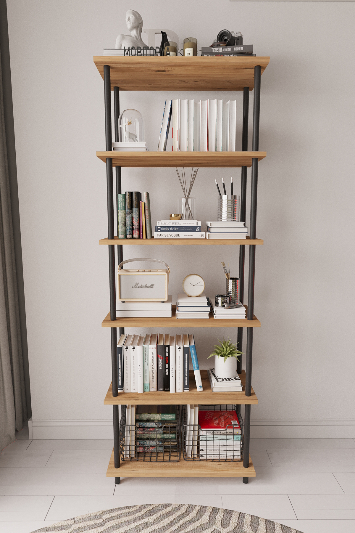Turn Install 65 Cm Atlantik Pine Library