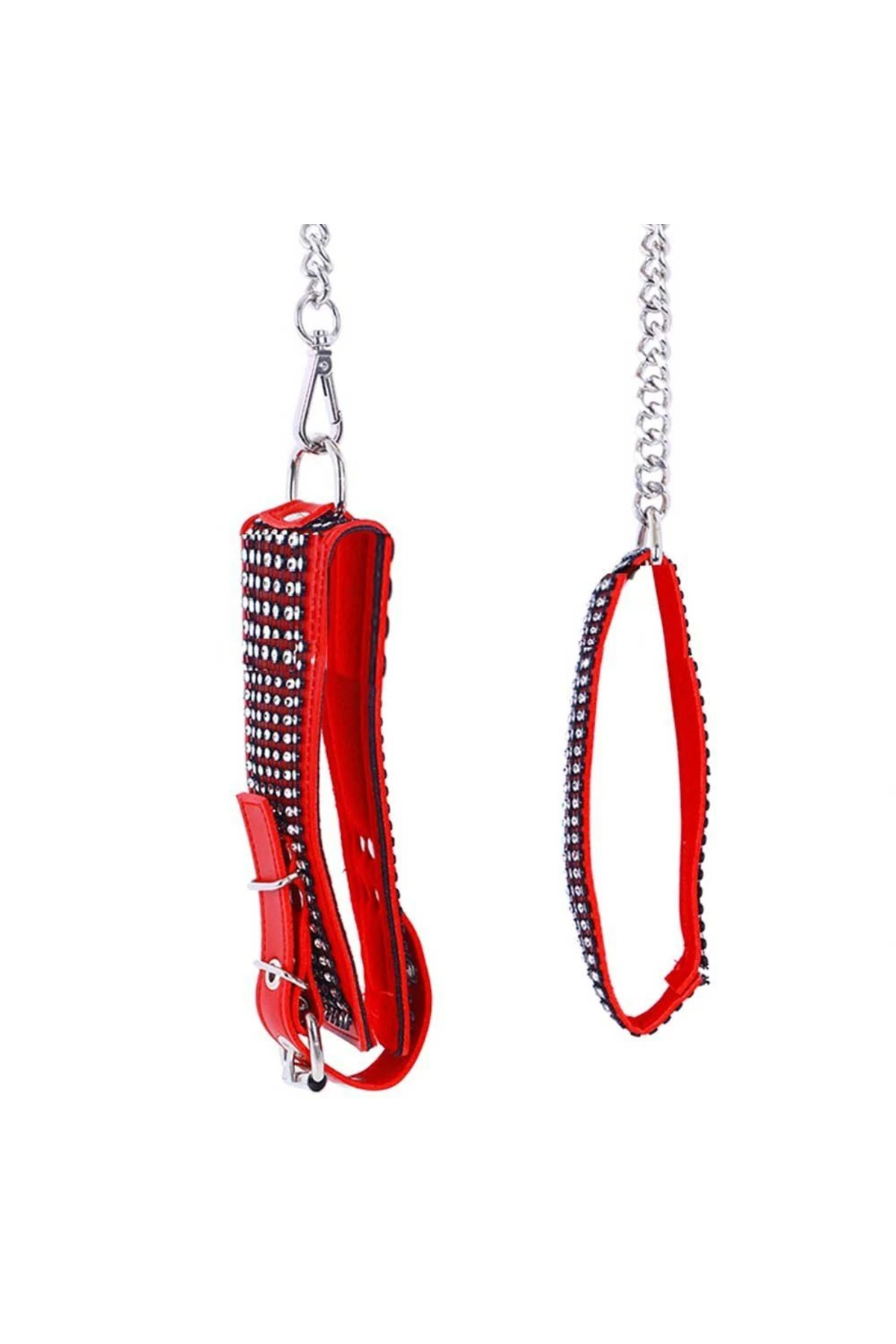 Fetish Fantasy Series Diamond Collar Taşlı Fetiş Tasma-Kırmızı 4