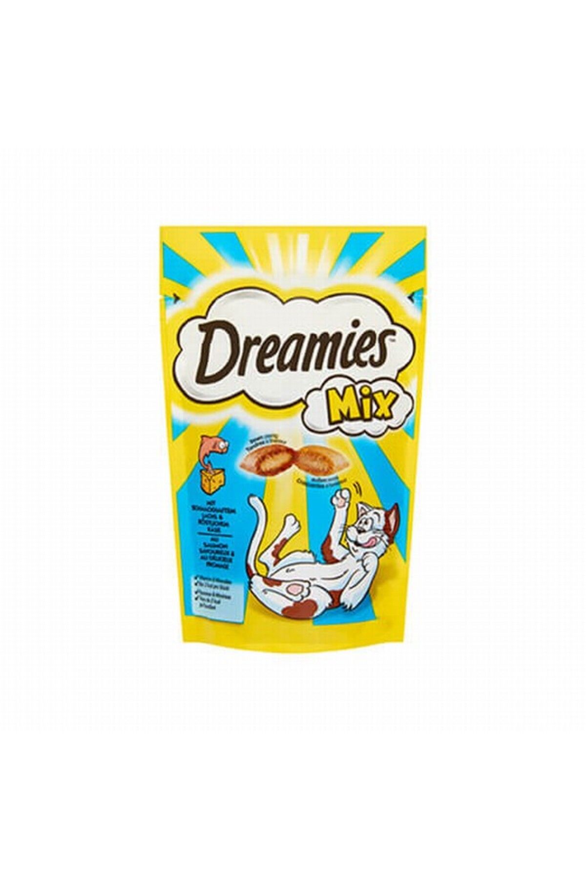 غذای گربه تشویقی طعم ماهی پنیر تکی دریمز 60 گرم  Dreamies