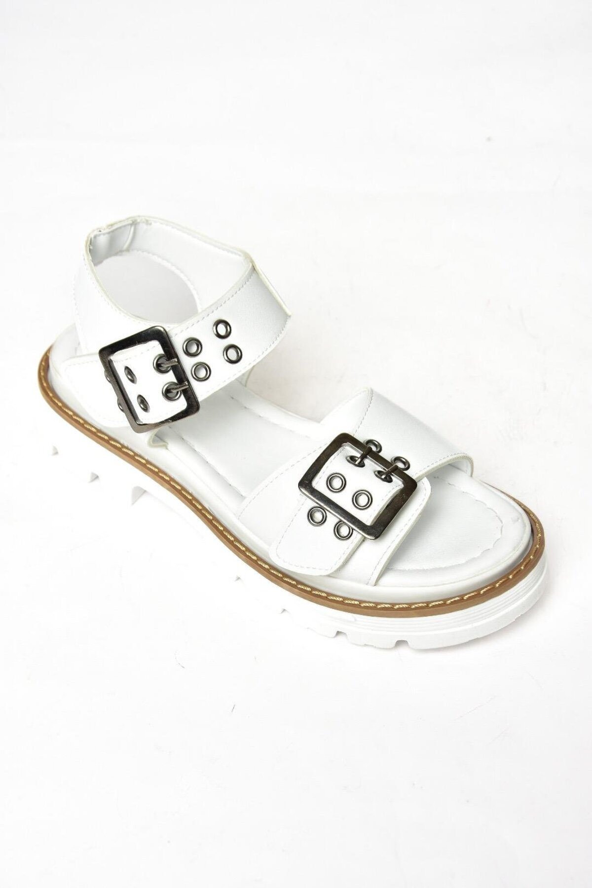 صندل زنانه سفید Fox Shoes | S9960740 اورجینال - تصویر 5