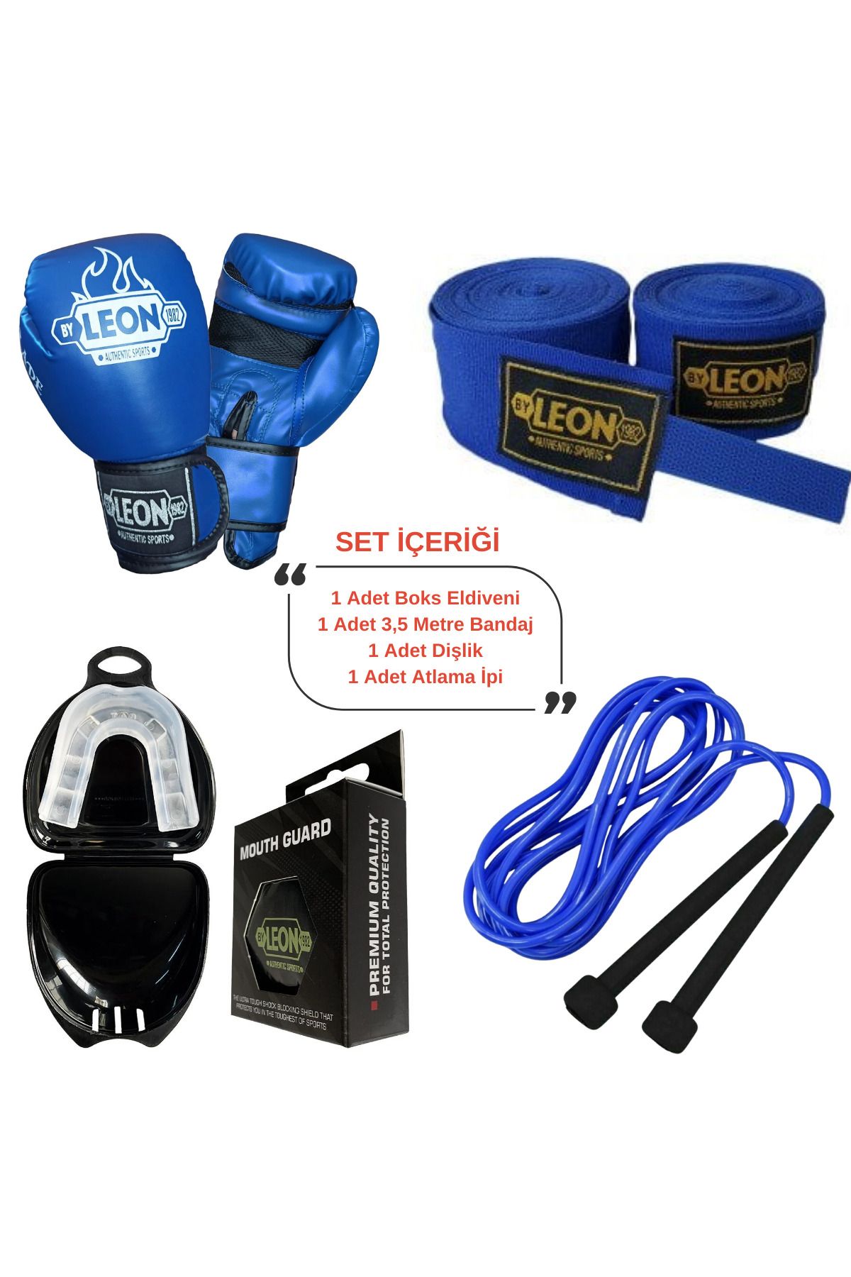 تجهیزات بوکس آبی Boxing Leon Blade Training ، Kick و Muay Thai Glodies پرش طناب اسپم مجموعه باند 3.5 متر By Leon 1982