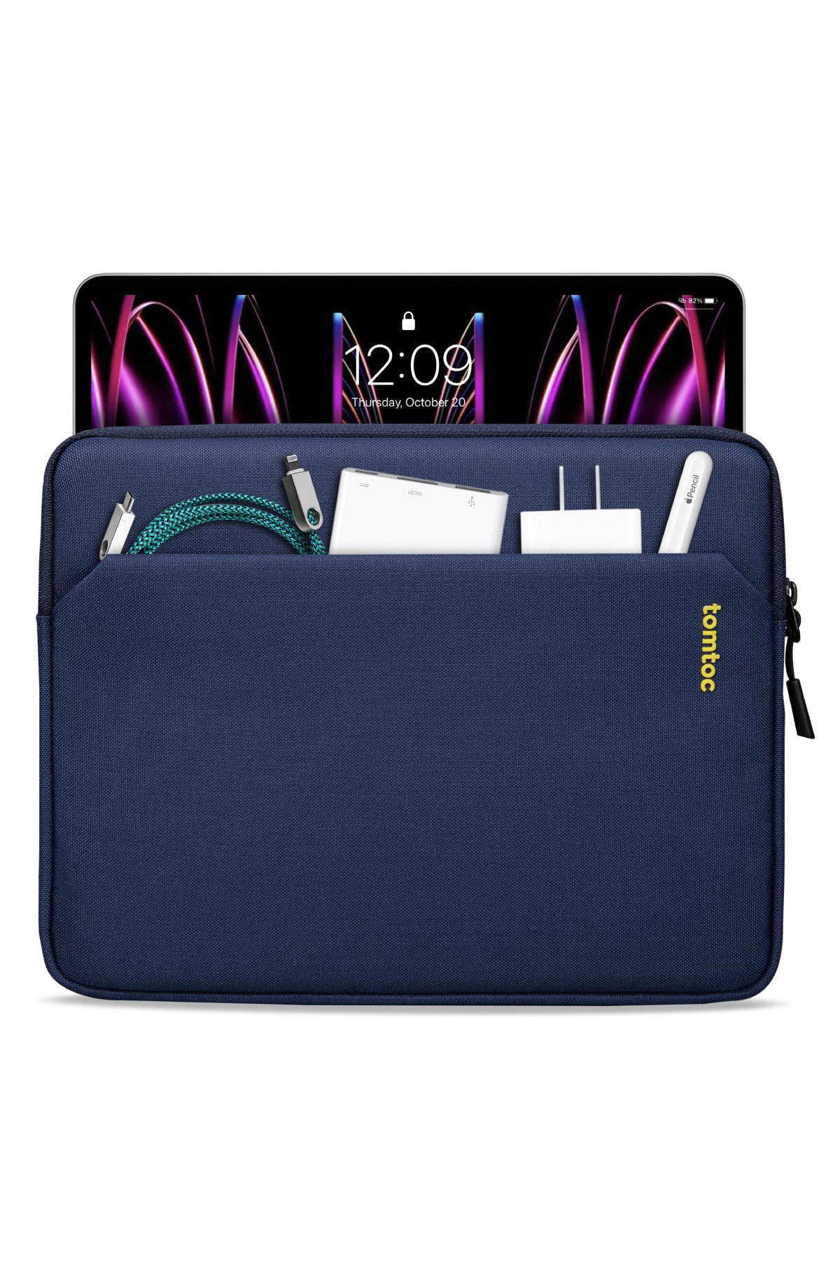 کیف نوت بوک آبی سریال ضد آب 12.9 اینچ IPAD PC CASE Tomtoc
