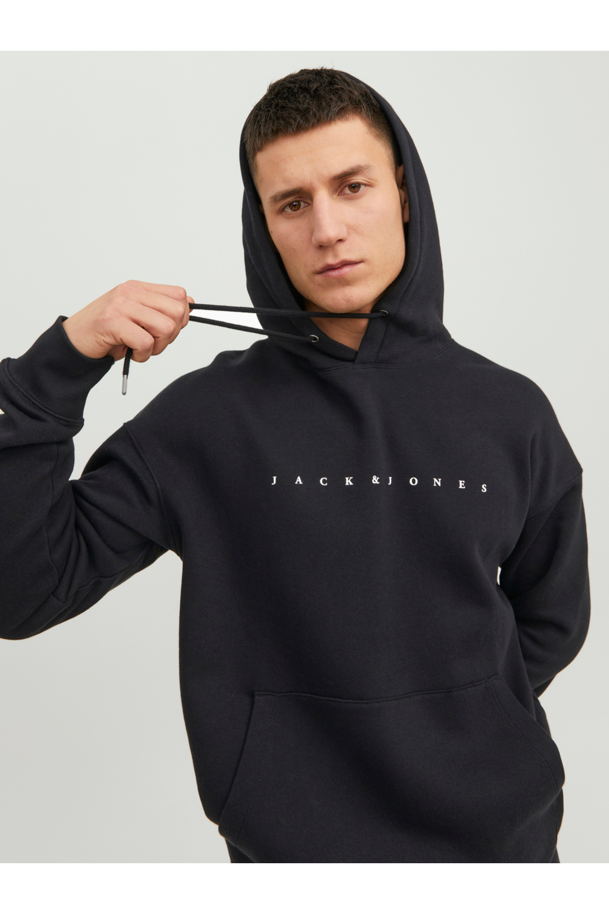 سویشرت مردانه مشکی جک اند جونز | 12233972 - BS اورجینال - تصویر 4