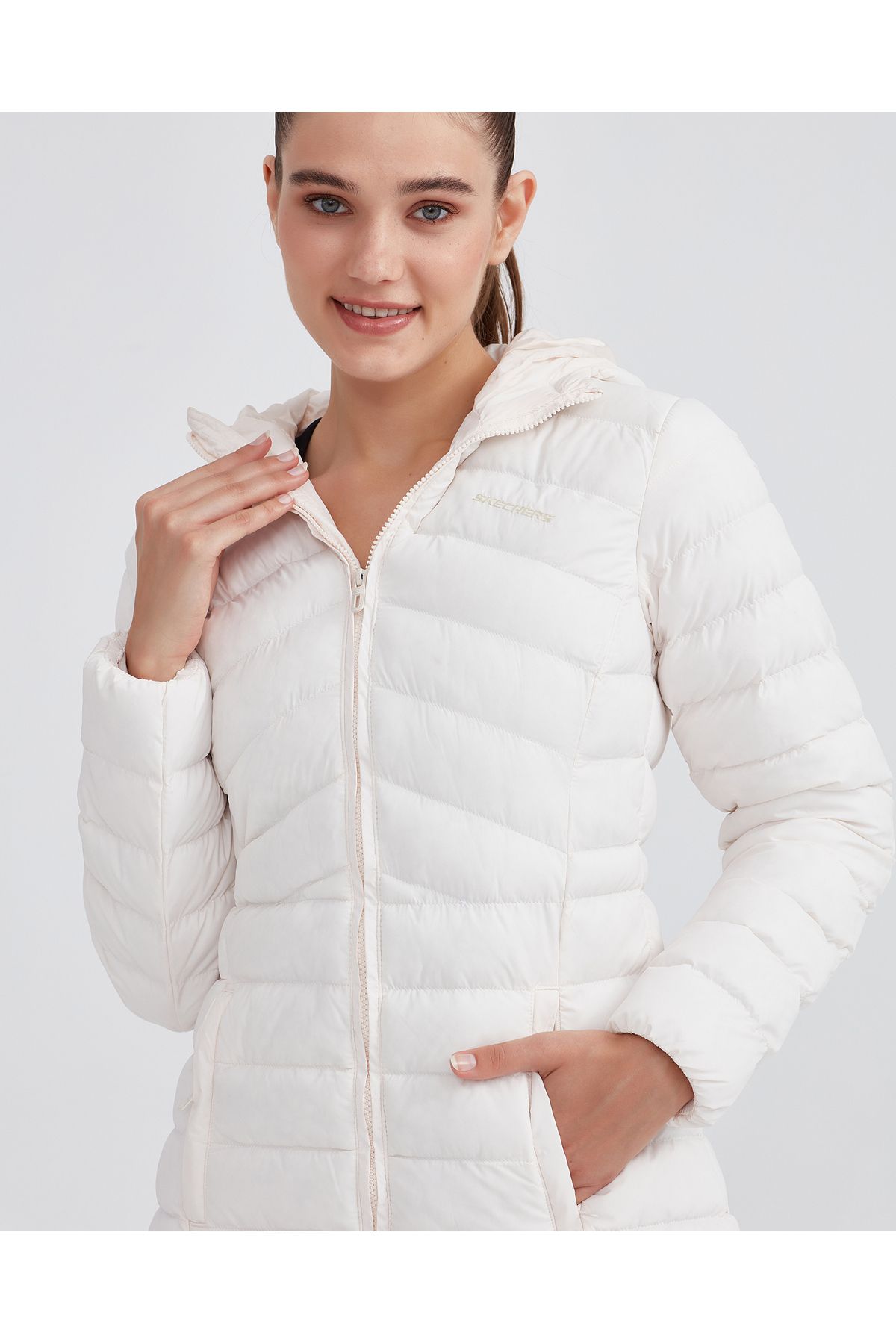 Skechers jacket womens white new arrivals