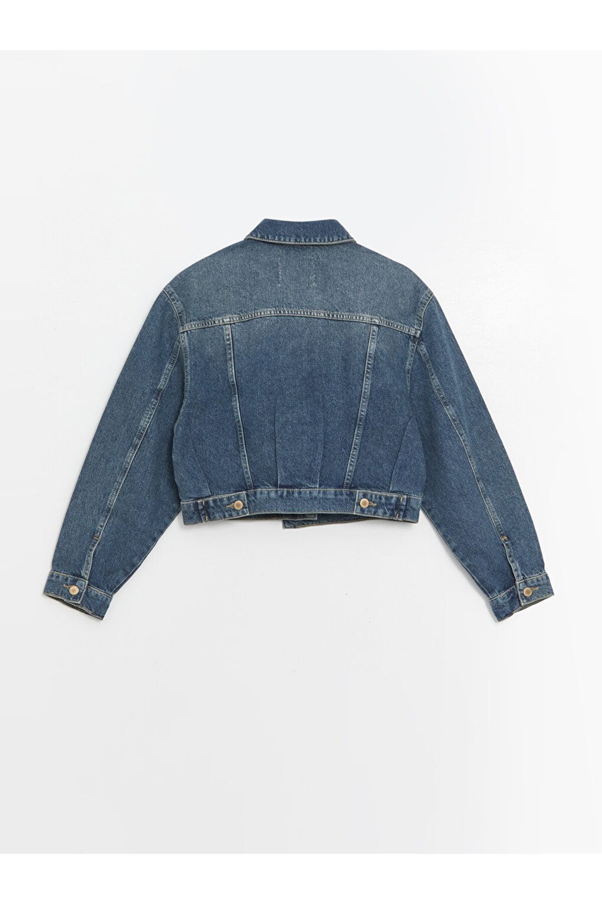 LC Waikiki-Jachetă de jeans pentru femei, cu guler de cămașă și mânecă lungă 7