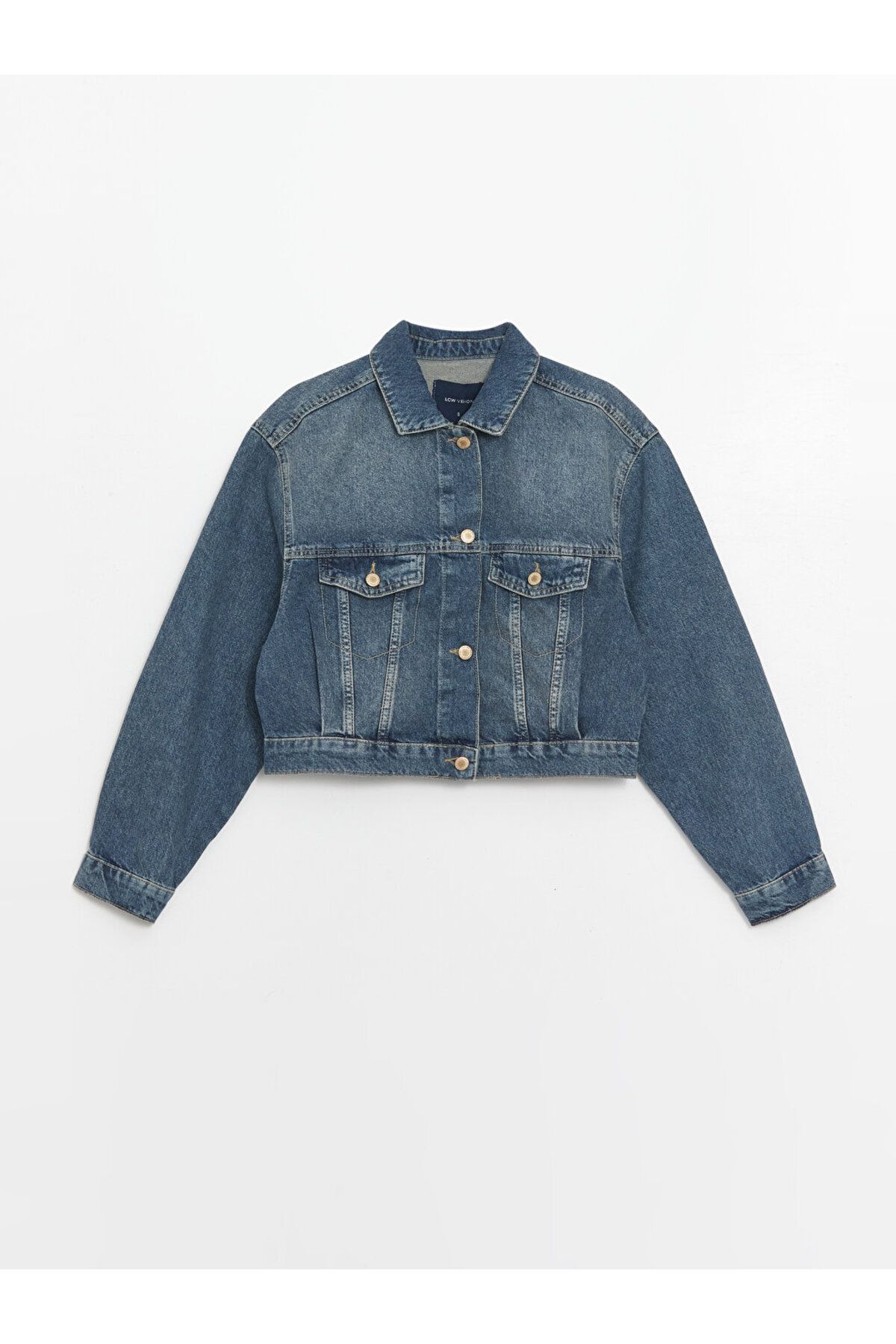 LC Waikiki-Jachetă de jeans pentru femei, cu guler de cămașă și mânecă lungă 6
