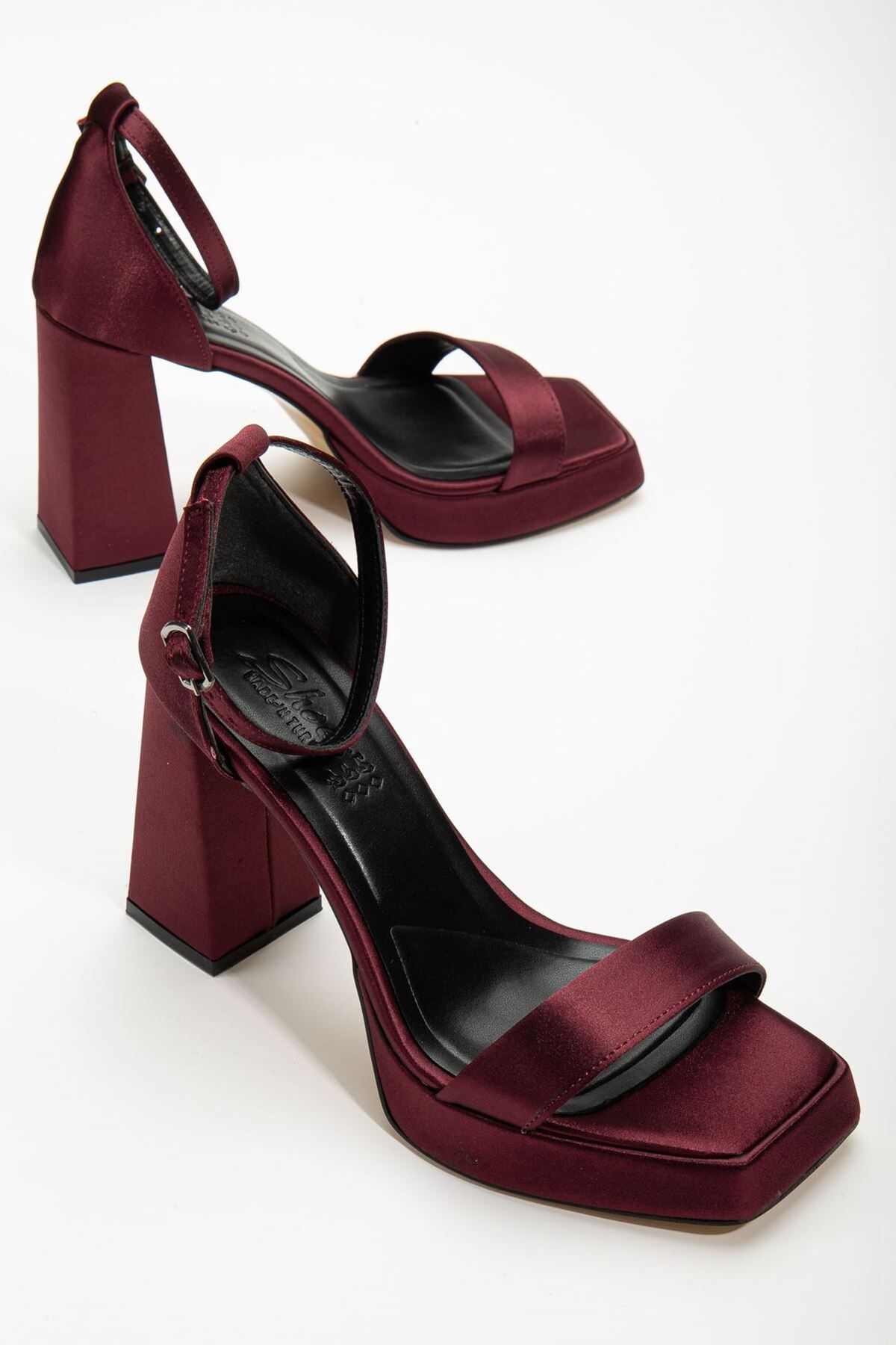 Burgundy satin heels new arrivals