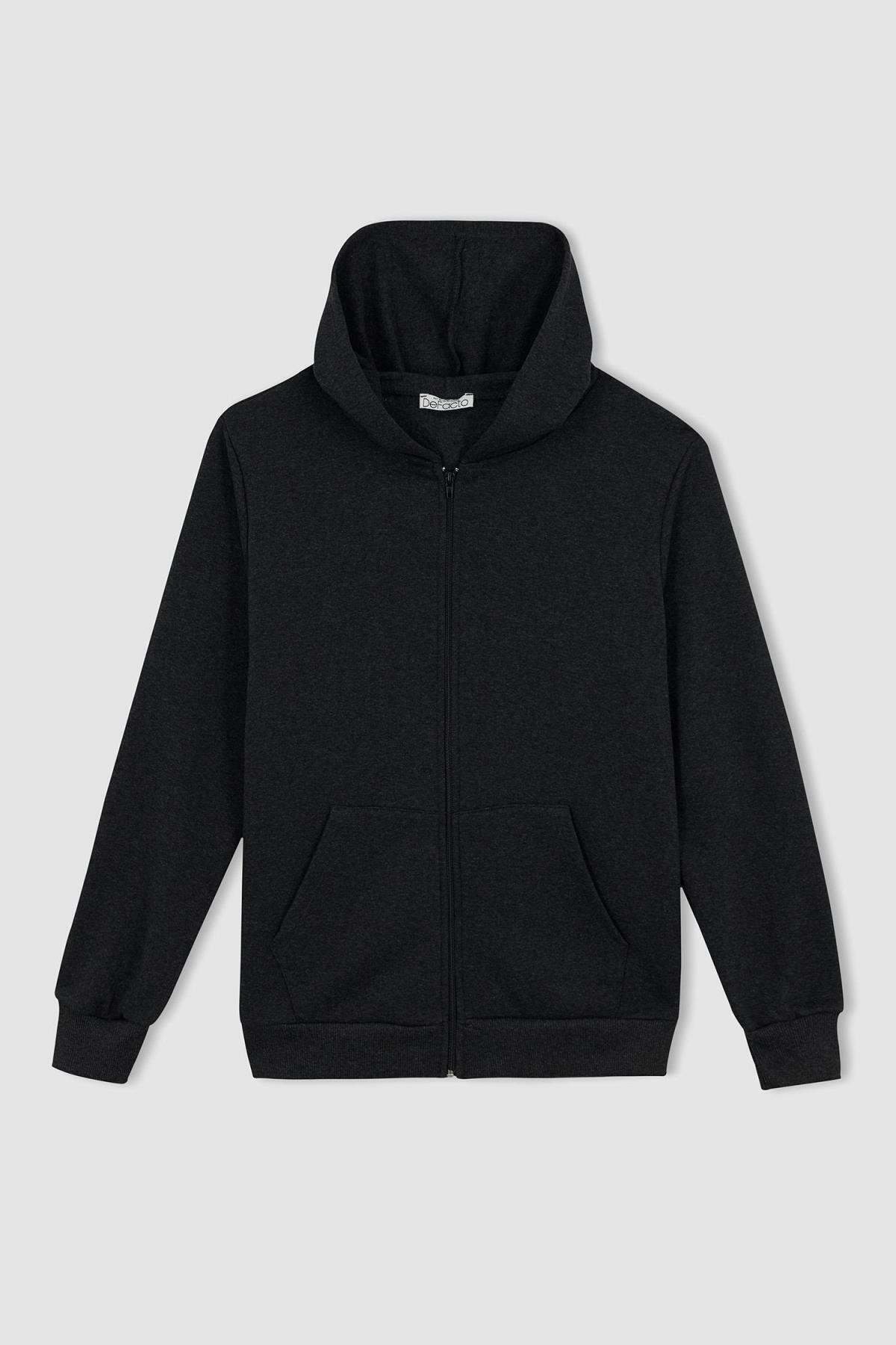 سویشرت مردانه خاکستری دفاکتو | Z9678AZ22AU اورجینال - تصویر 6