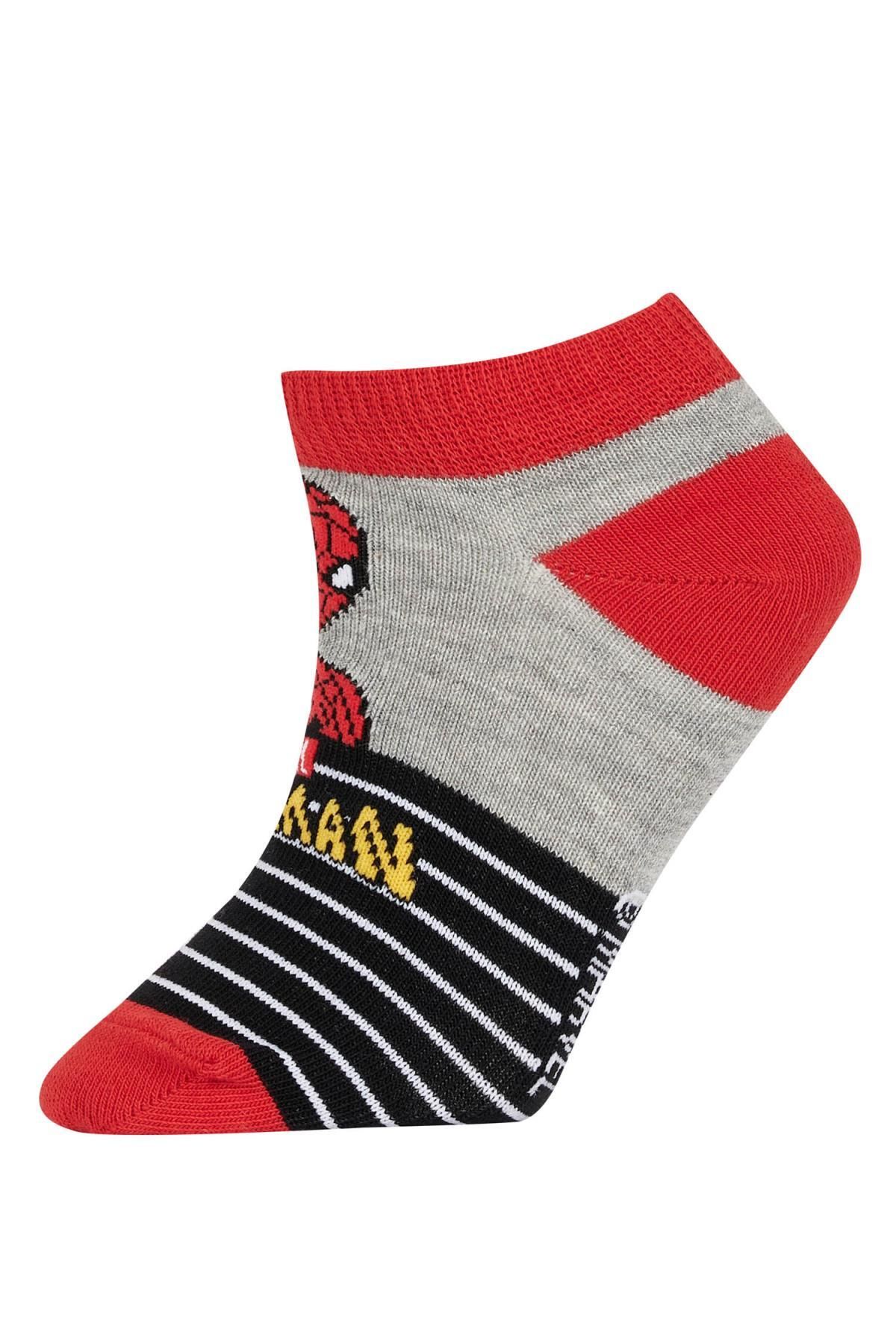 Boy's Marvel Spiderman 3 بسته چکمه نخی جوراب Z9030a6ns Defacto