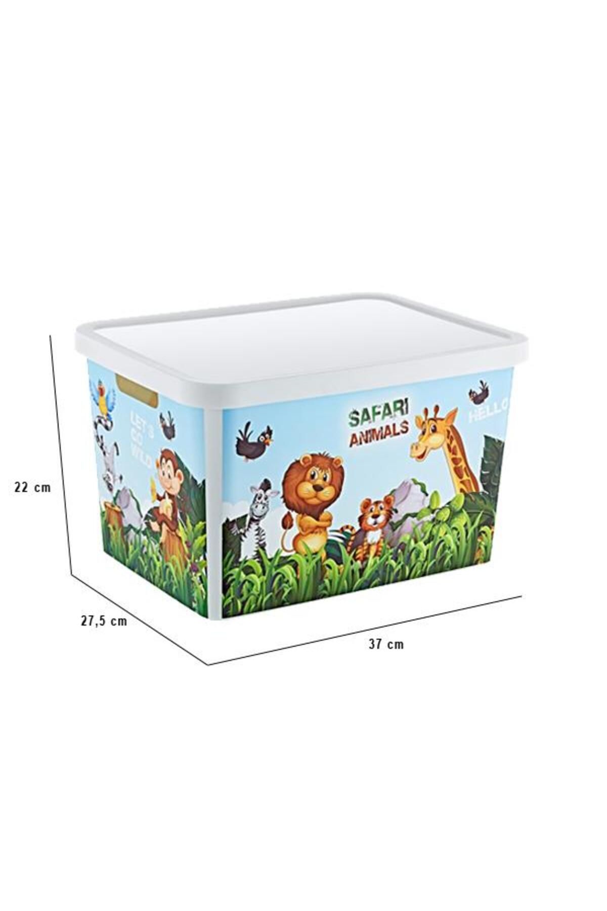 Smartware-Stafi Patterned Box with Lid Set of 3 SAFARI 4