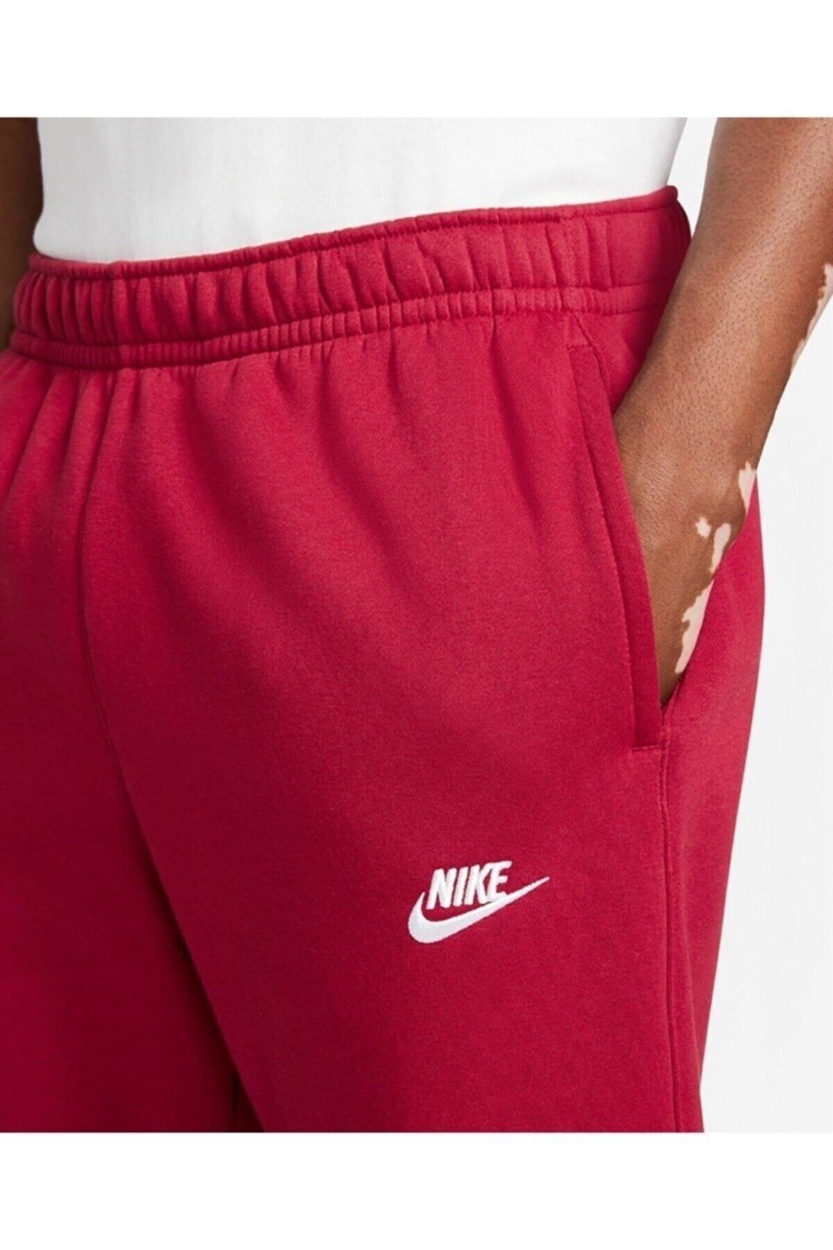 Nike Sportswear Club Fleece Red Color Men's Sweatpants Bv2671-690