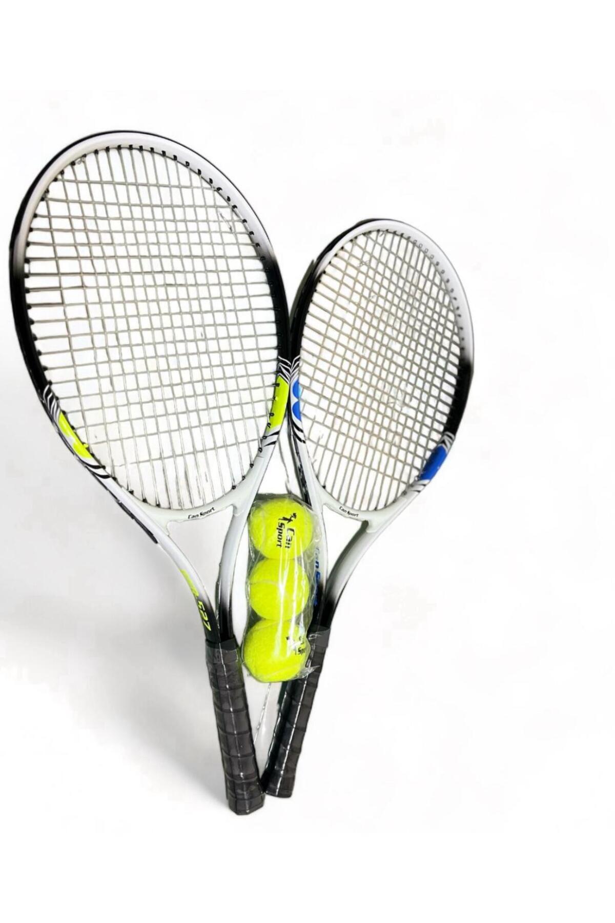 laystron 27inç Yetişkin Tenis Raketi 2 Adet ,3 Adet Tenis Topu,Tenis çantası