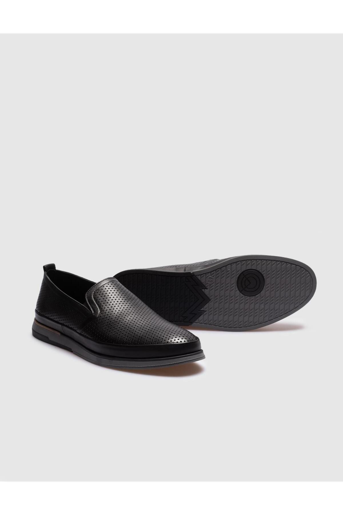 Cabani کفش روزانه مردانه چرمی سیاه