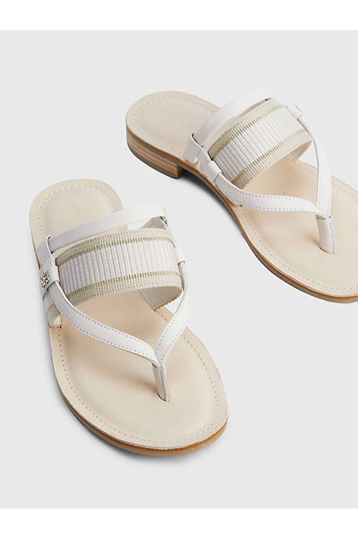 Tommy-FEMEIE TH WEBBING MULE TERTILCI BEYAZ 37 Pantofi 2