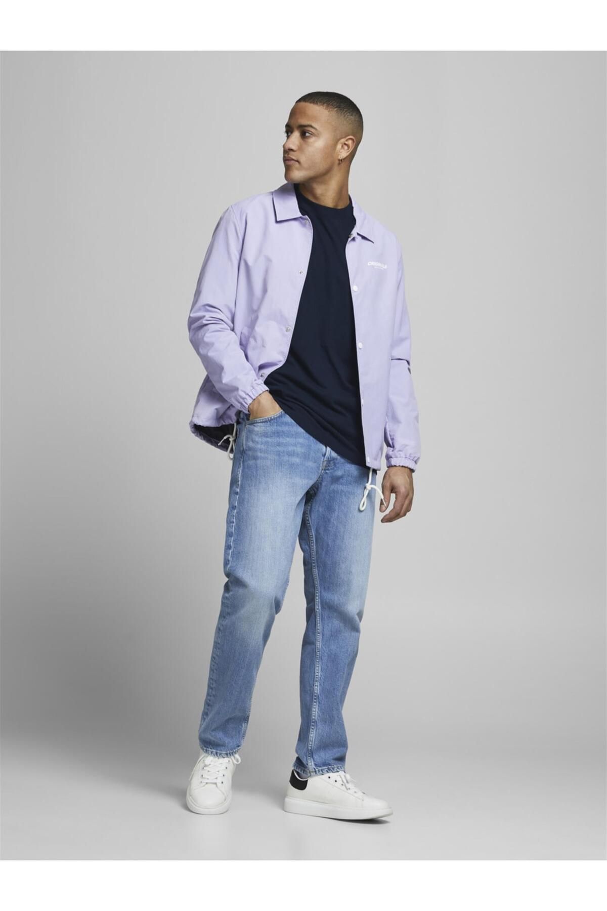 تی شرت آبی مردانه Jack Jones خدمه Neck Basic 12185628 Jack & Jones
