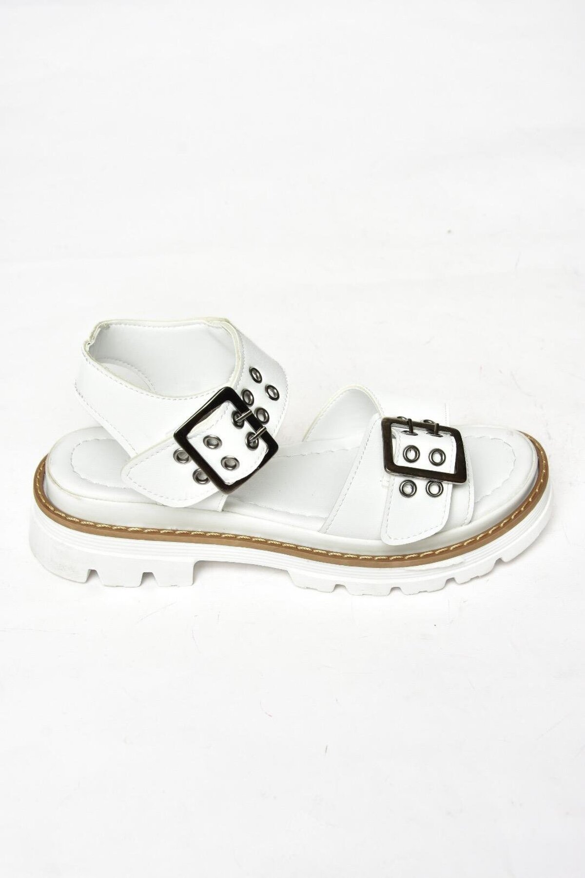 صندل زنانه سفید Fox Shoes | S9960740 اورجینال - تصویر 4