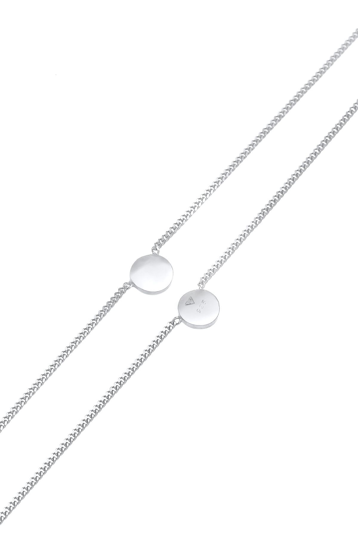 ELLI-Halskette Choker Layering Disc Kreis Geo 925 Silber 4