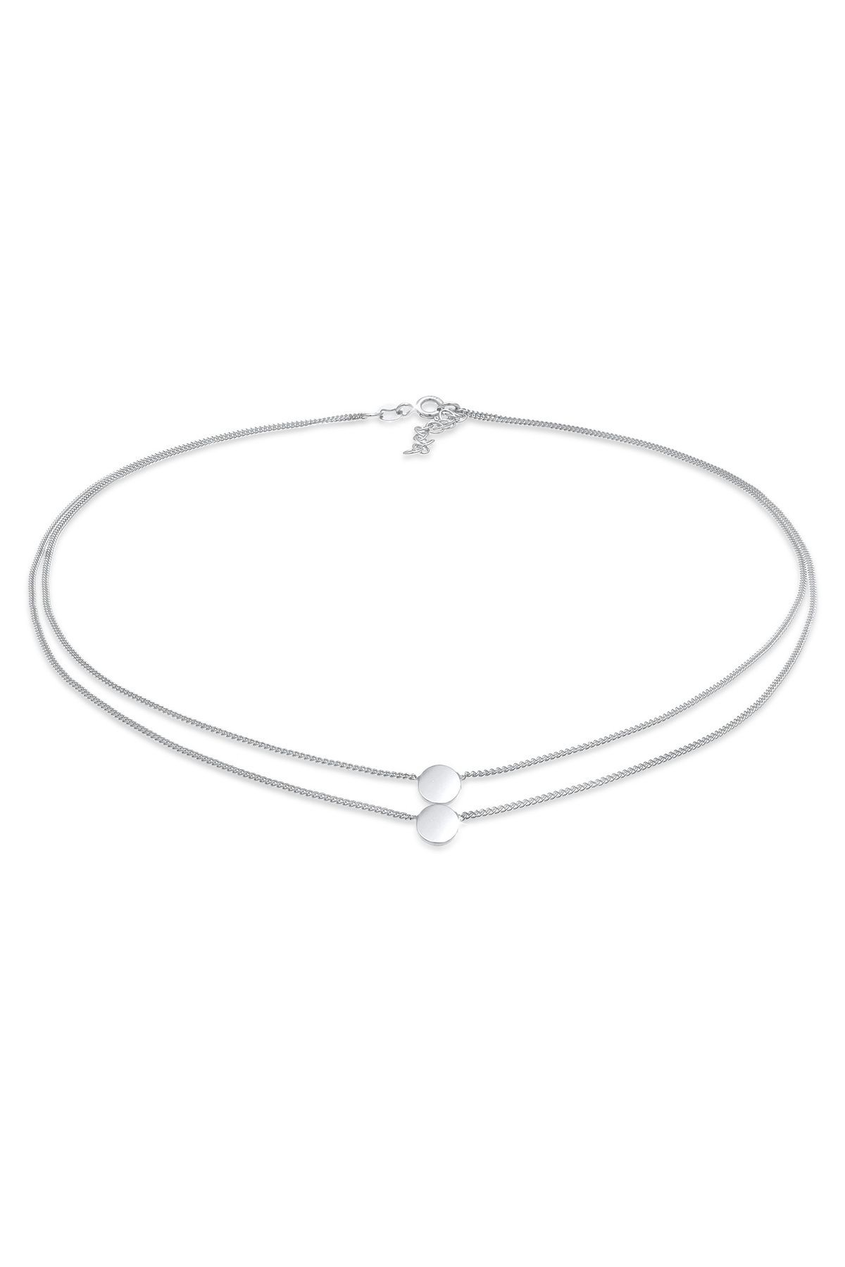 ELLI-Halskette Choker Layering Disc Kreis Geo 925 Silber 1