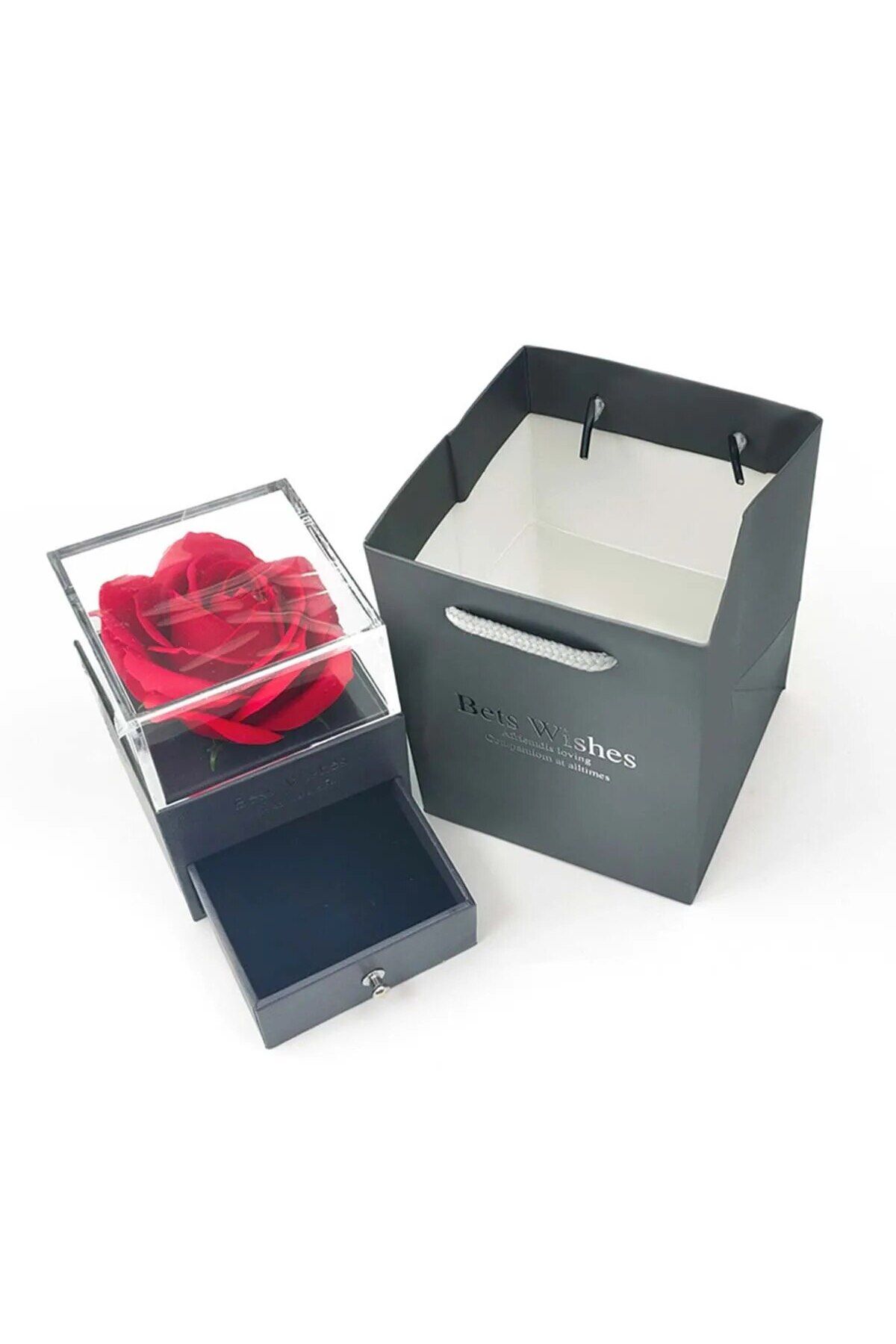 Choice-Eternal Flower Love Necklace Perfect Gift for Mother's Day Artificial Flower in Paper Box 5