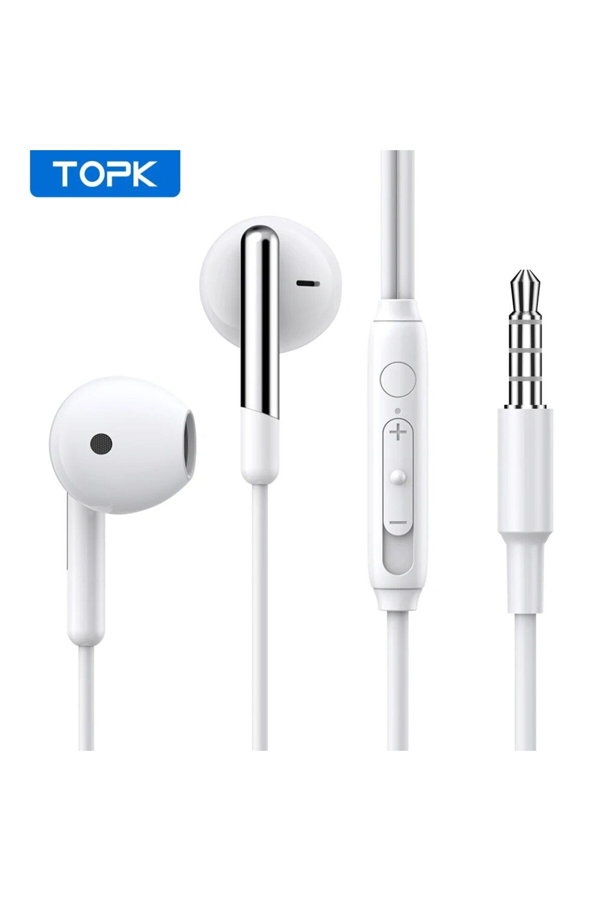 Choice-TOPK Earphone In-Ear Volume Control with Microphone 3.5mm Jack Universal for iPhone Android 2