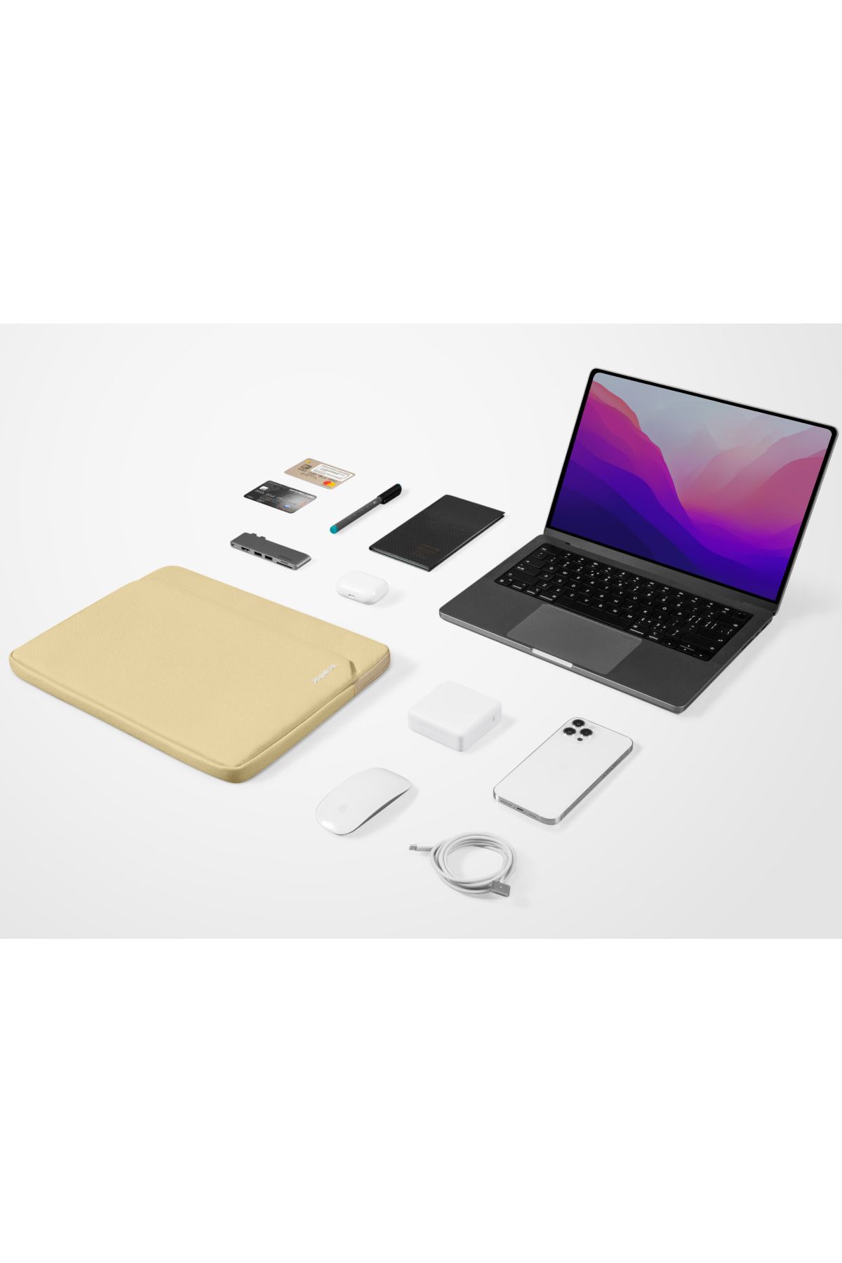 کیف نوت بوک سبز A18 14 HAKI PRO CASE Tomtoc