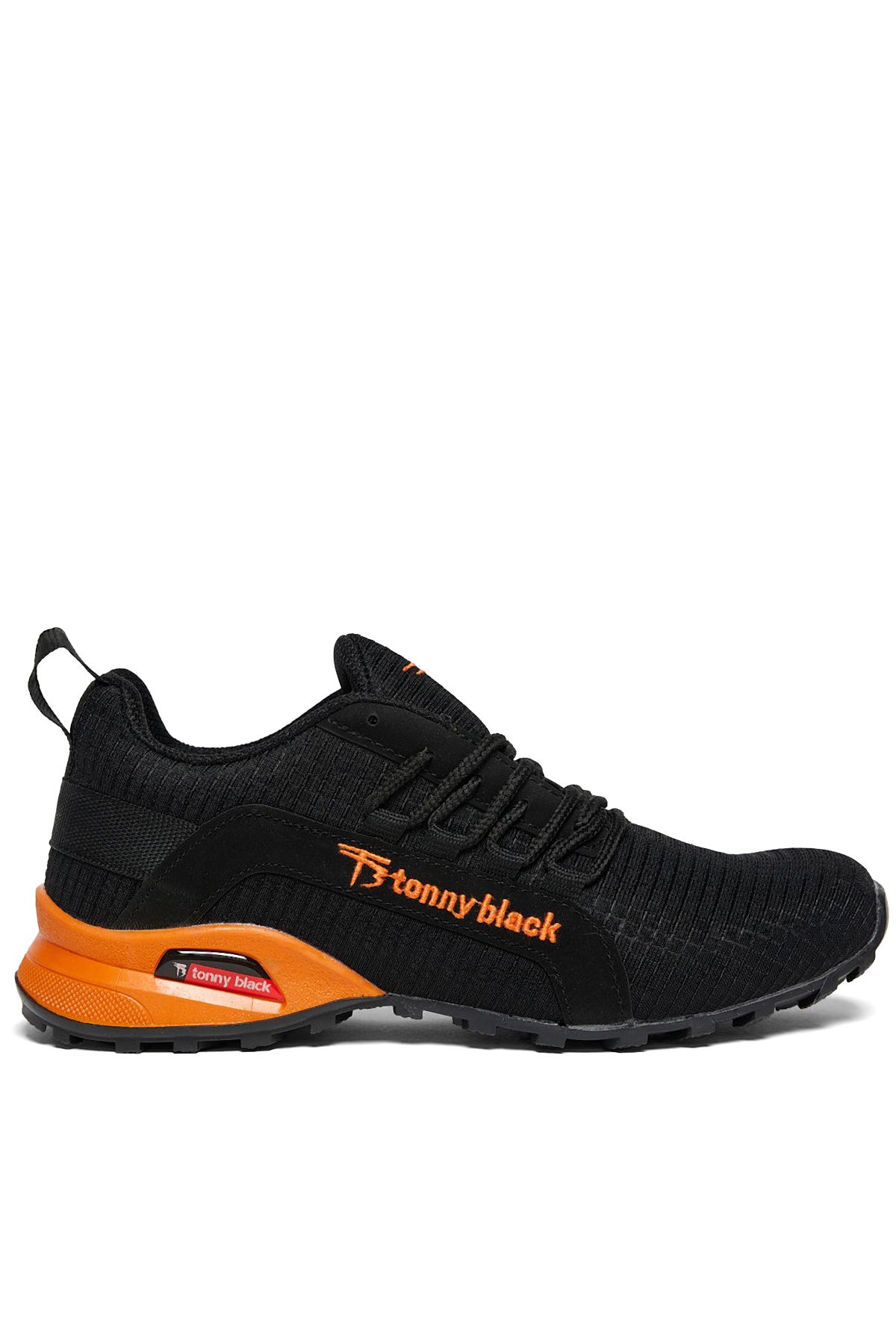 Tonny Black Men s Black Orange Comfortable Fit Thermo Sole Lace up Sneaker Trendyol