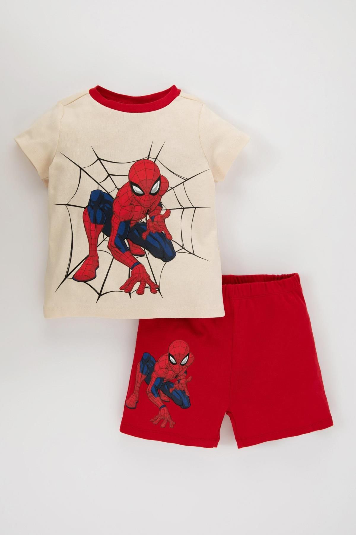 DeFacto-Kurzarm-Ripppyjama-Set „Marvel Spiderman“ für Babys (Jungen) Z4306a223hs 4