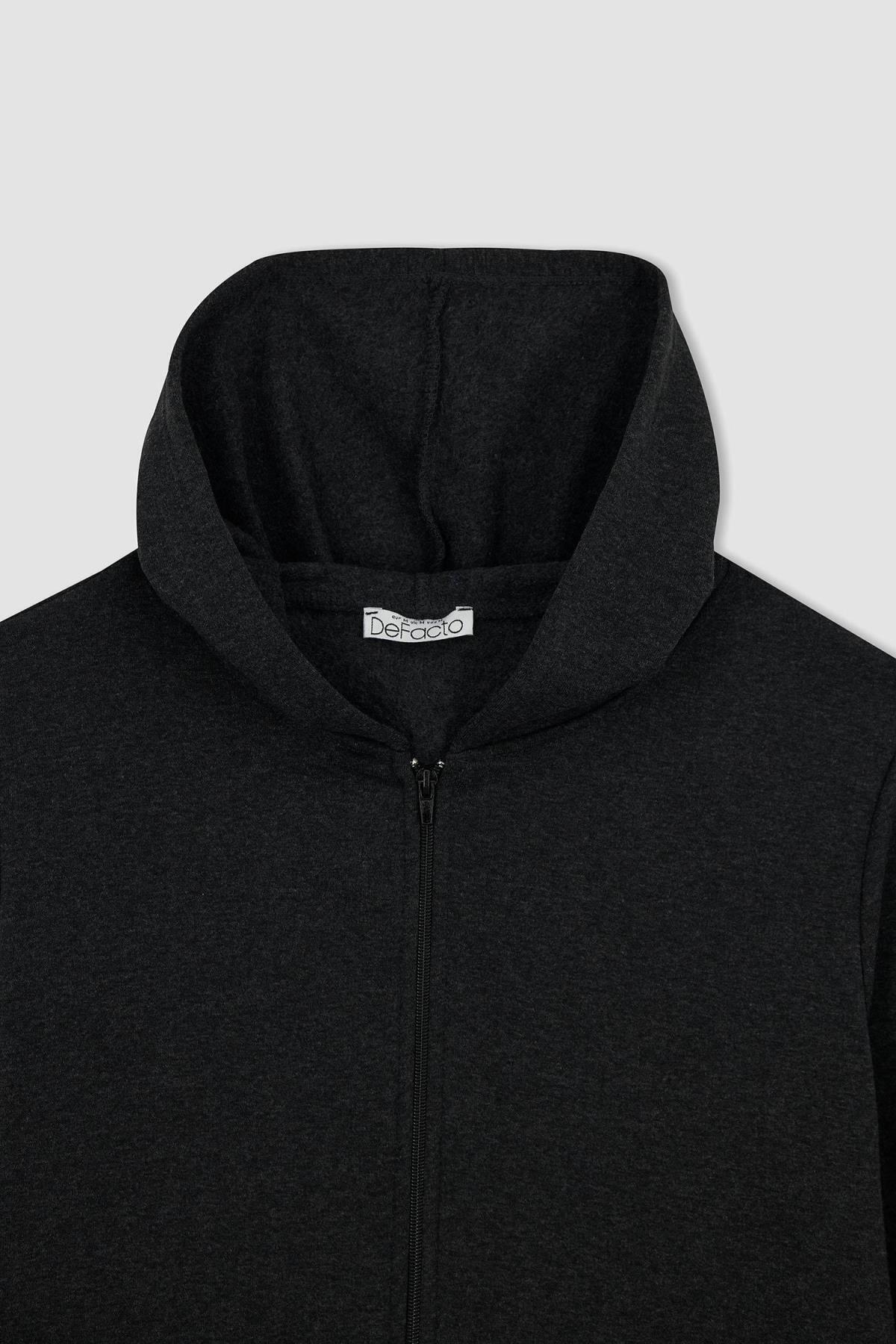 سویشرت مردانه خاکستری دفاکتو | Z9678AZ22AU اورجینال - تصویر 7