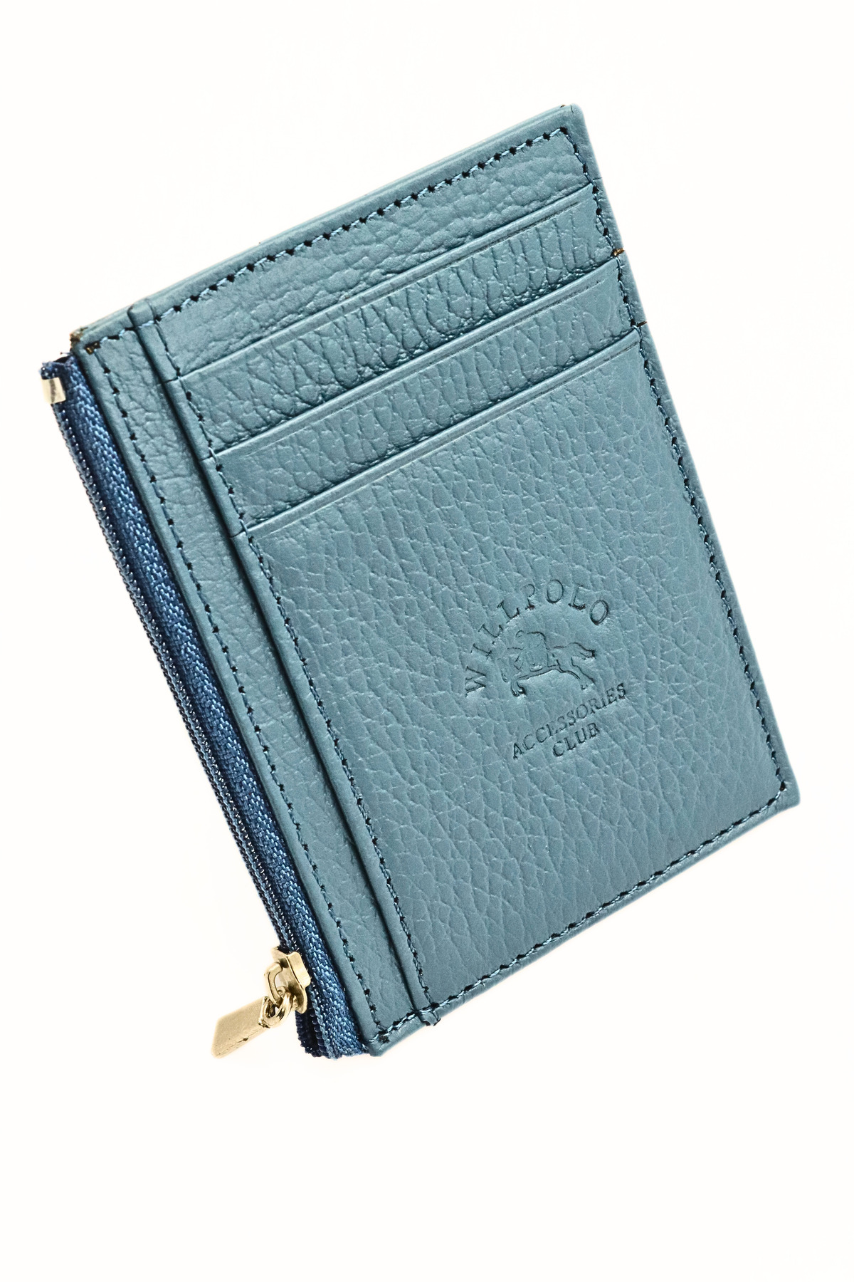 85 Genuine Leather Zipper Compartment Coin Compartment Women Men Card Holder Wallet
