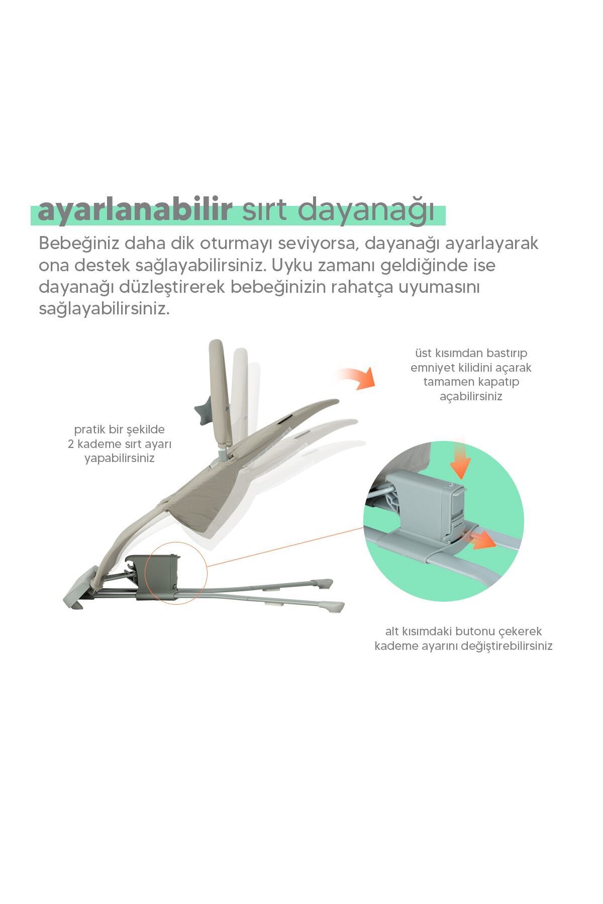 Huggy Wave Bebek Hareket Ettikçe Sallanabilen Kademeli Müzikli Titreşimli Anakucağı fotoğrafı 6 (önizleme)