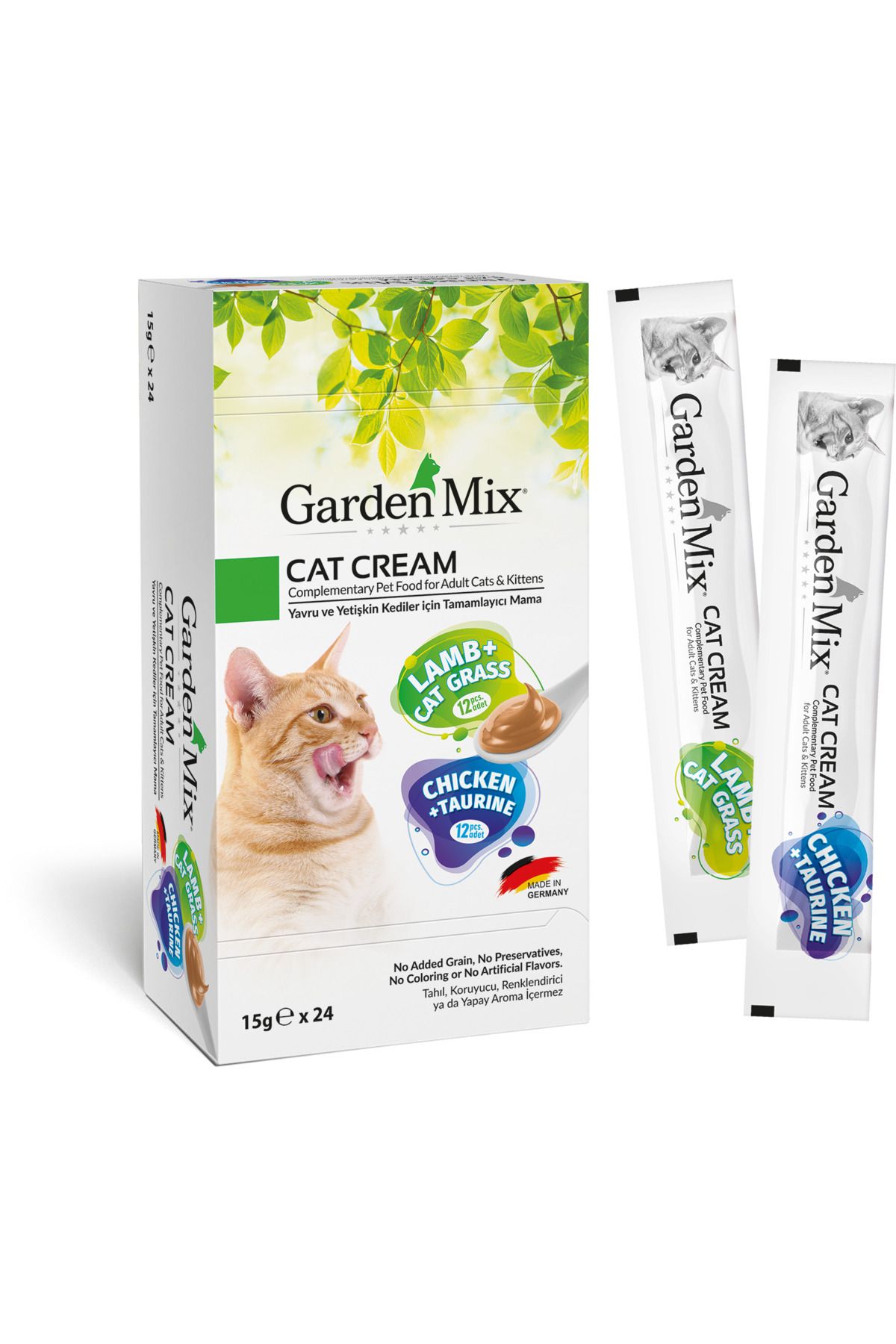 Garden Mix Tavuklu ve Kuzulu Karışık Sıvı Kedi Ödülü 24X15Gr