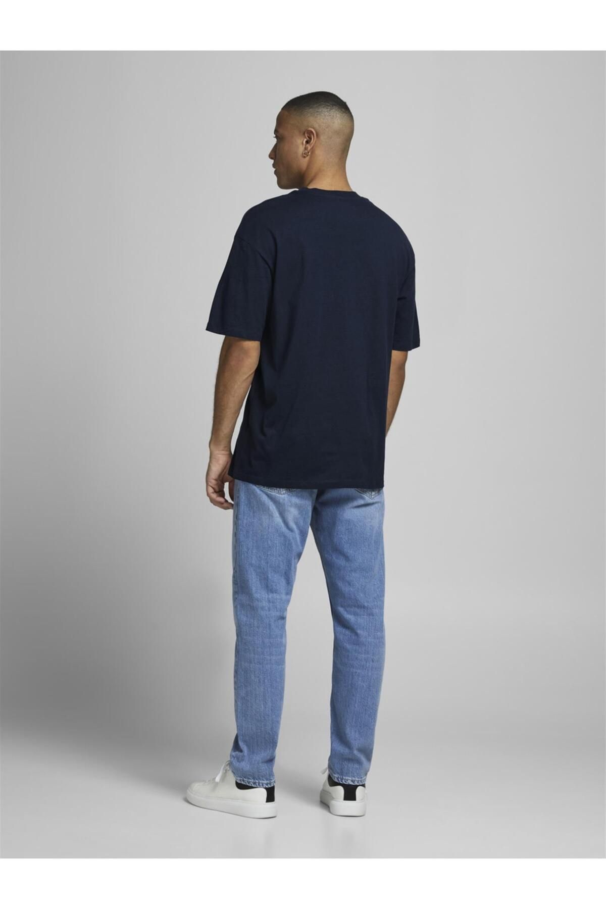 تی شرت آبی مردانه Jack Jones خدمه Neck Basic 12185628 Jack & Jones