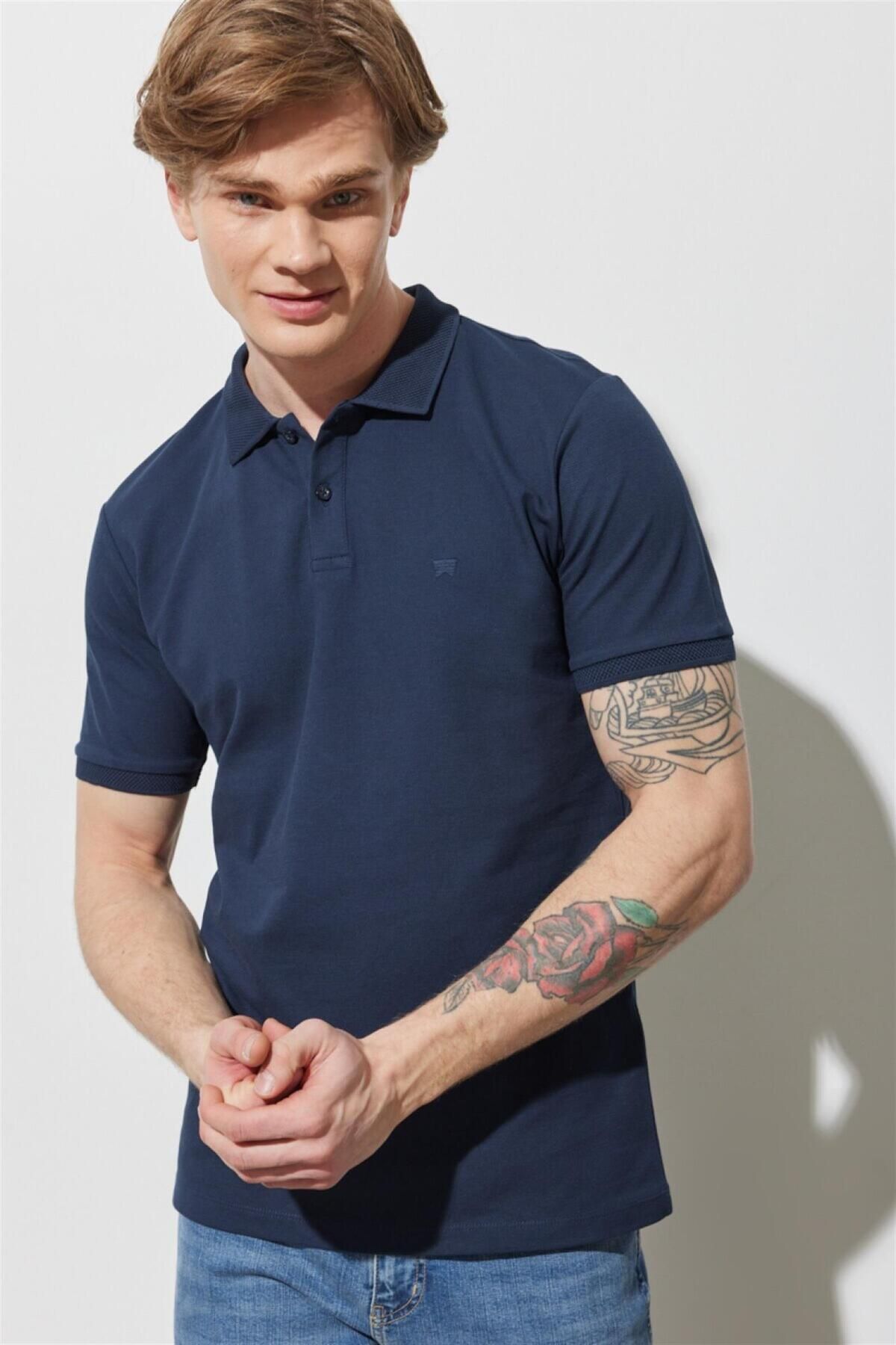 تی شرت یقه پولو آبی مردانه پیراهن چوگان یاکا Wrangler
