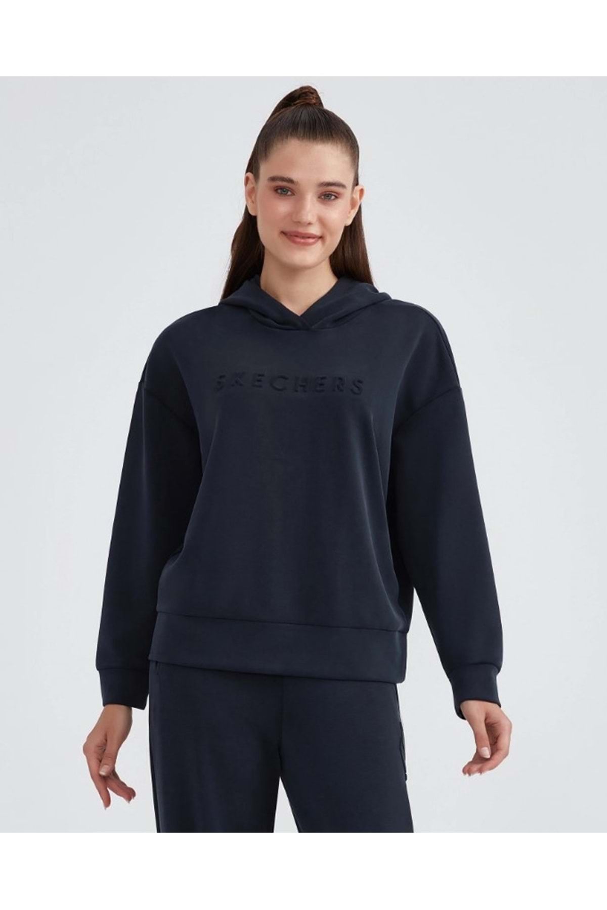 Skechers sweatshirts top womens black